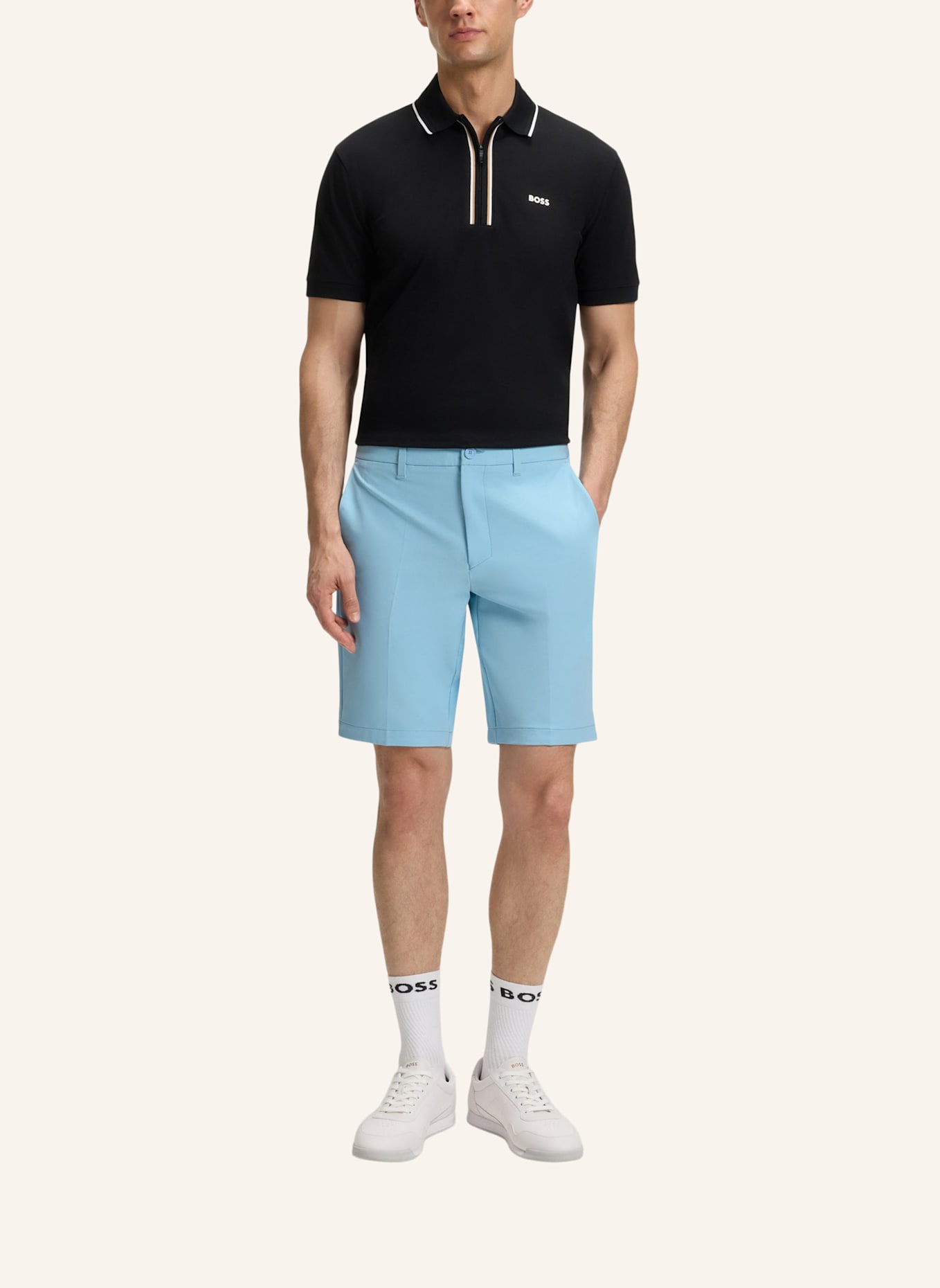 BOSS Short S_COMMUTER_10.5 INCH Slim Fit: HELLBLAU