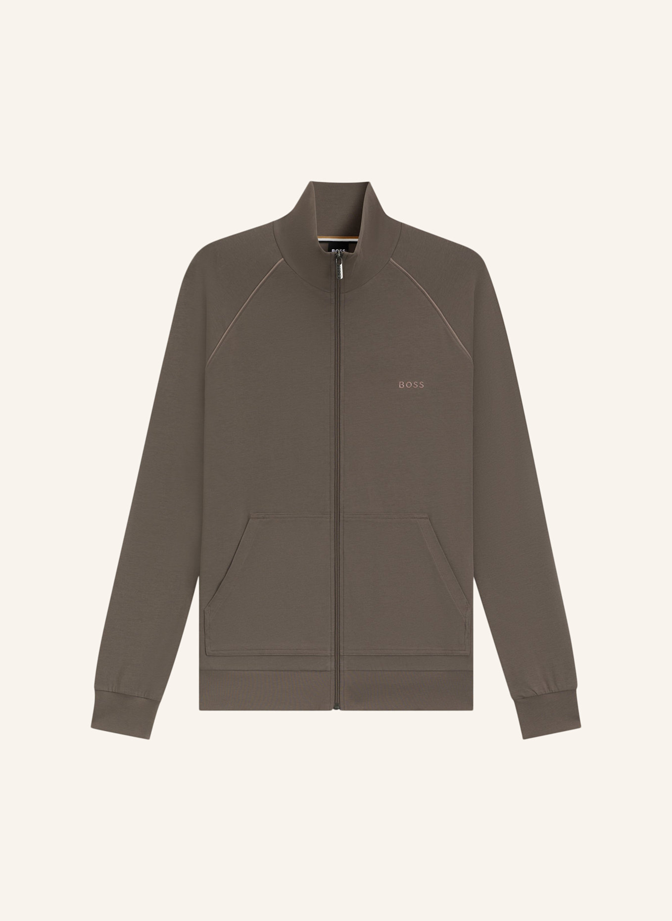 BOSS Loungewear Jacke MIX&MATCH JACKET Z Regular Fit: BRAUN
