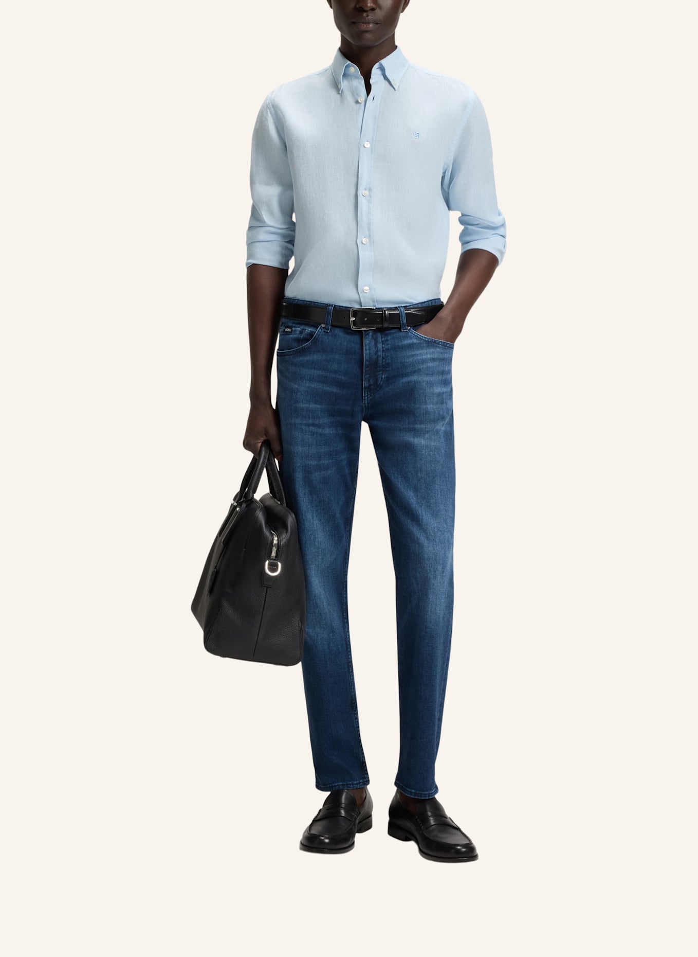 BOSS Casual Hemd H-ROAN-BD-E-C1-253 Slim Fit: HELLBLAU
