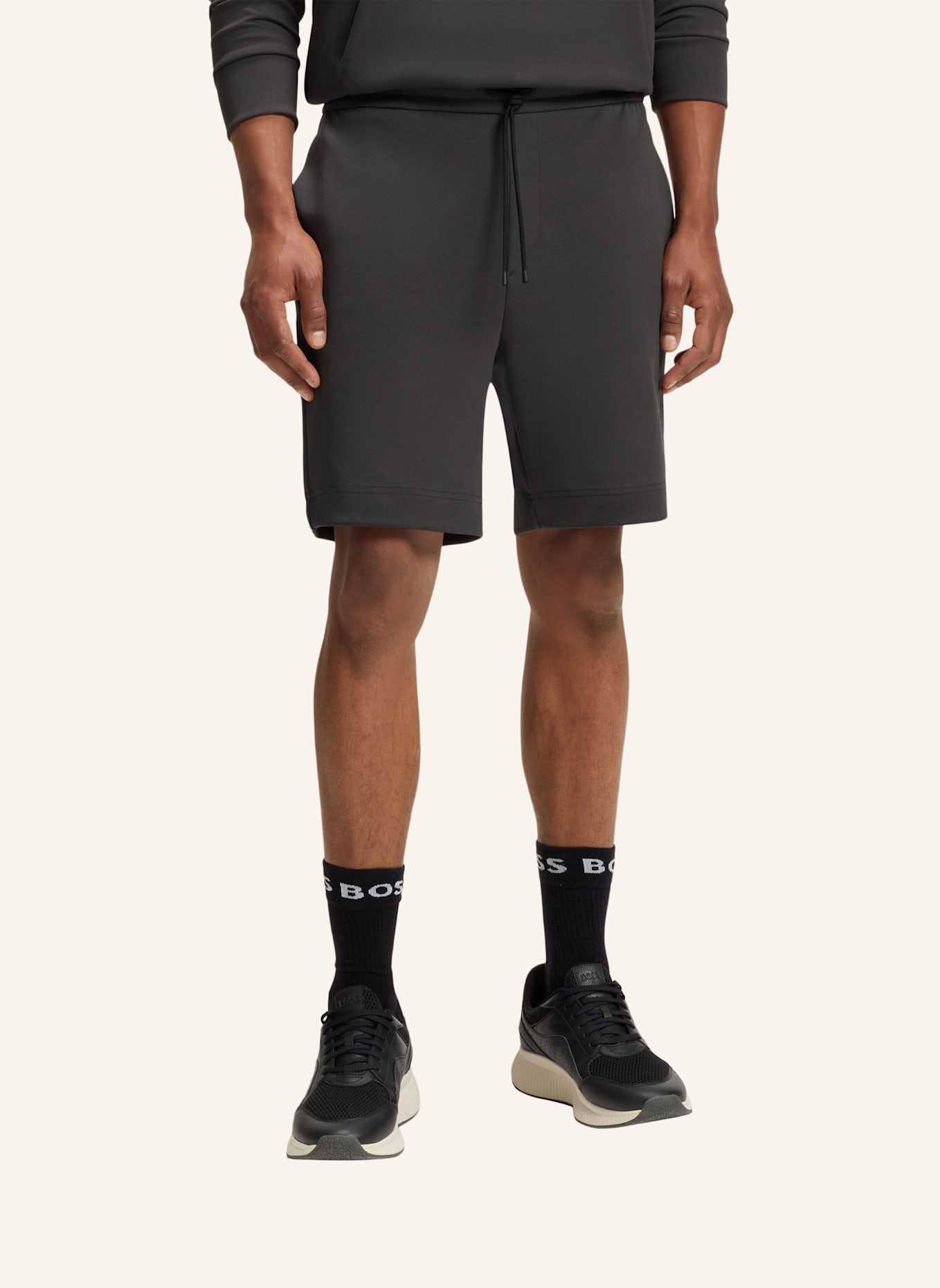 BOSS Casual Hose SHORTS ZONE Regular Fit: DUNKELGRAU