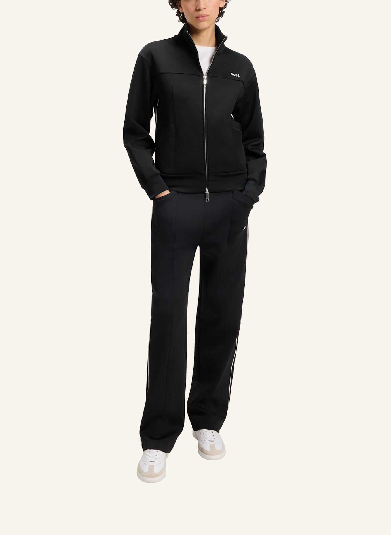 BOSS Sweatshirt ERENA Slim Fit: SCHWARZ