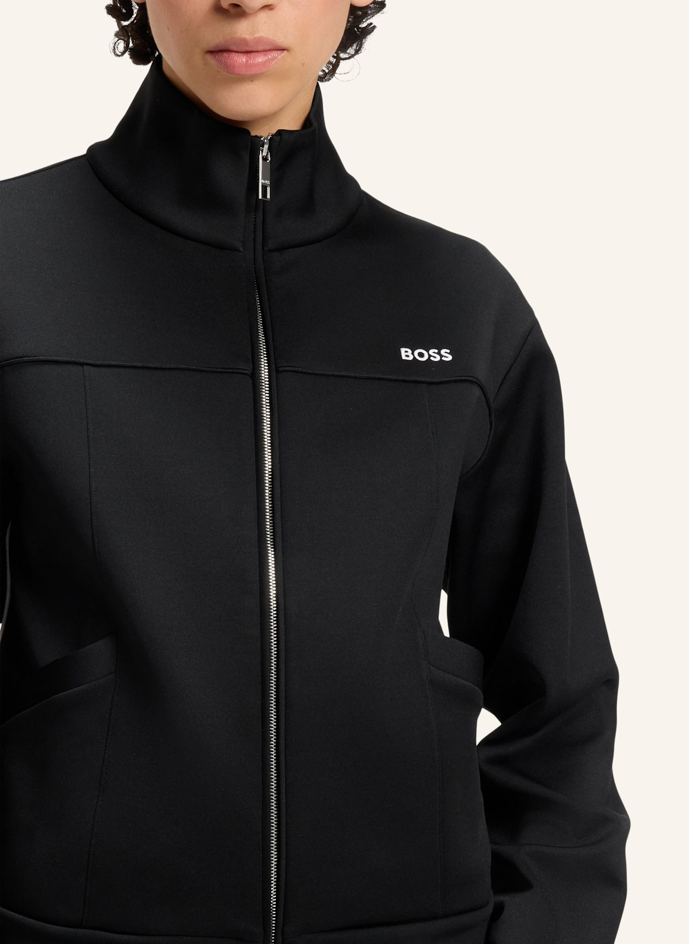 BOSS Sweatshirt ERENA Slim Fit: SCHWARZ