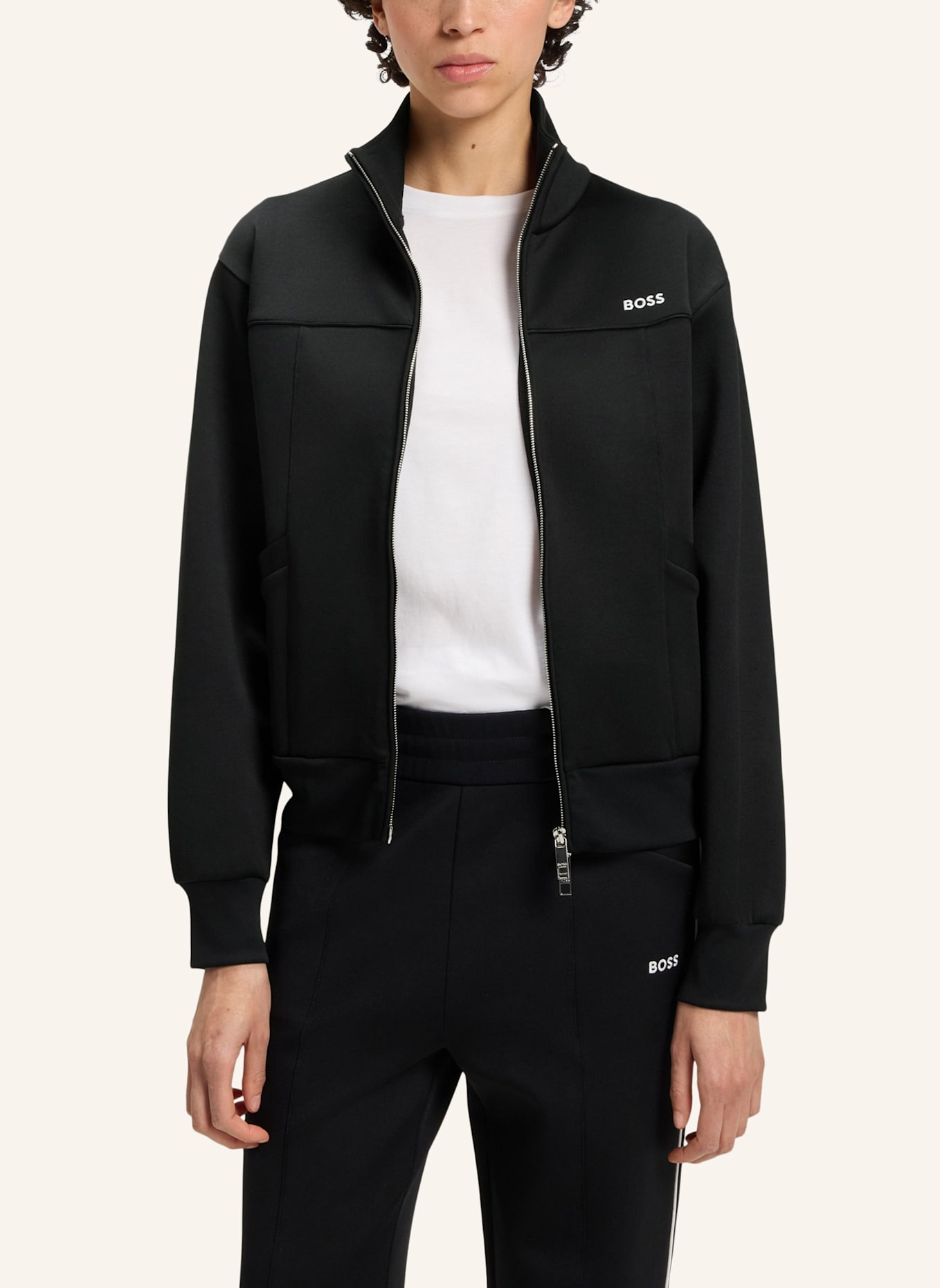 BOSS Sweatshirt ERENA Slim Fit: SCHWARZ