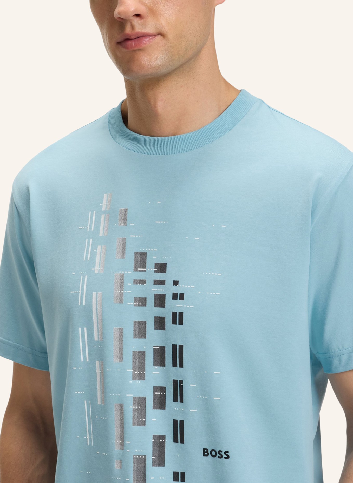 BOSS T-Shirt TEE GRX ZONE Regular Fit: HELLBLAU
