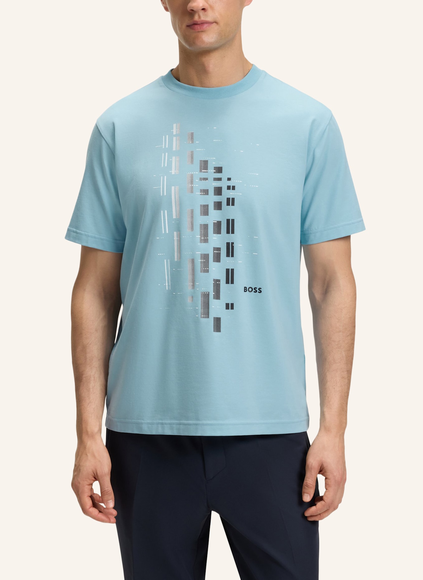 BOSS T-Shirt TEE GRX ZONE Regular Fit: HELLBLAU