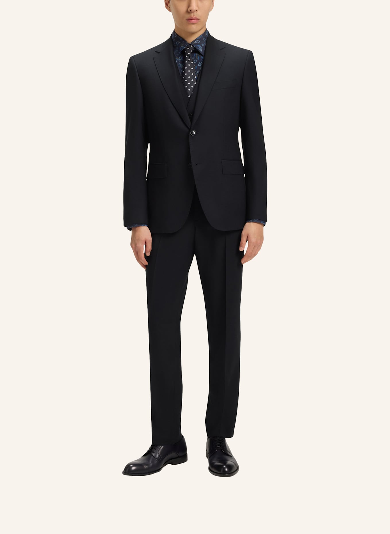 BOSS Business Anzug H-JECKSON-3PCS-253 Regular Fit: DUNKELBLAU