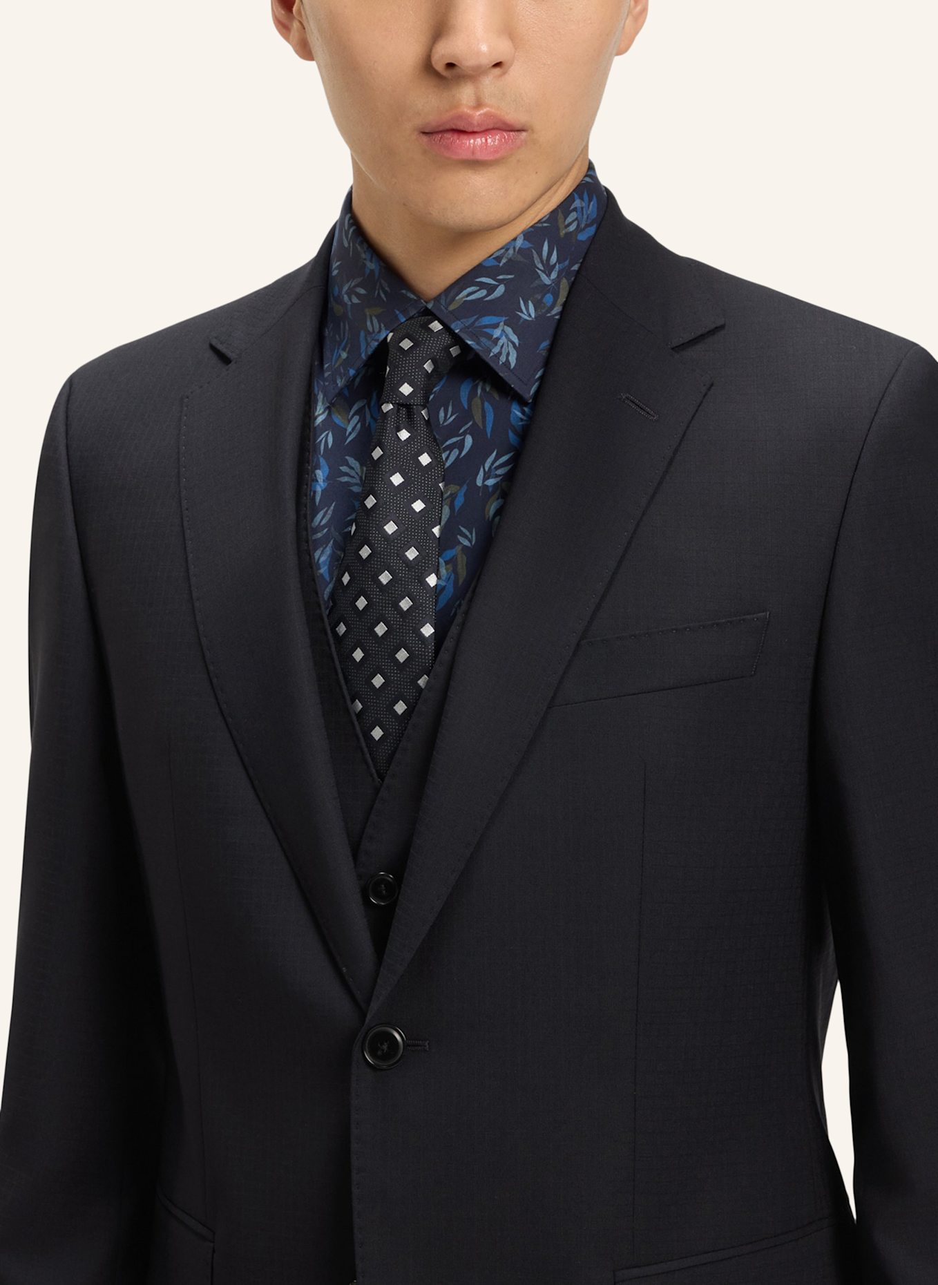 BOSS Business Anzug H-JECKSON-3PCS-253 Regular Fit: DUNKELBLAU