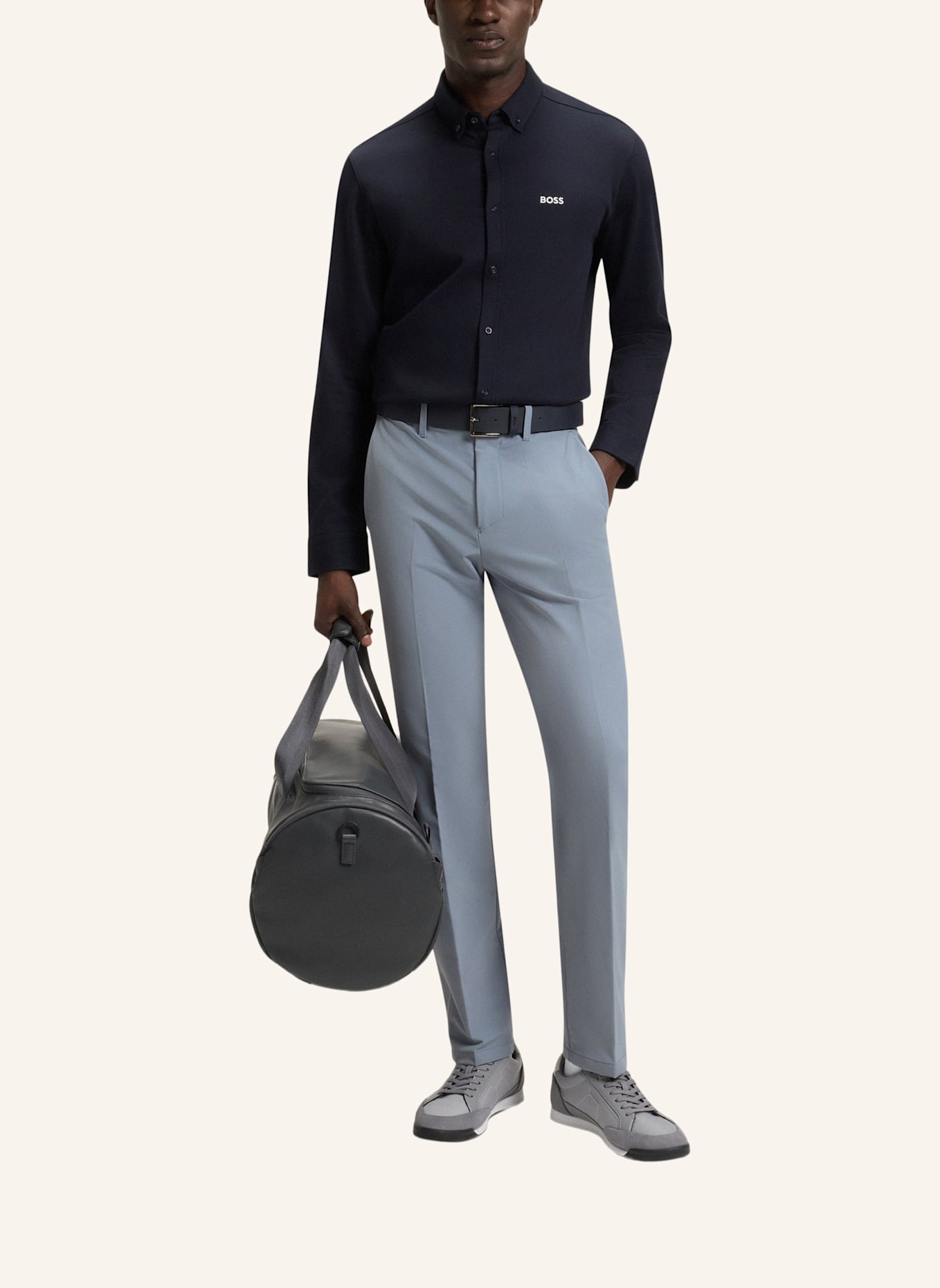 BOSS Casual Hose T_COMMUTER-REG Regular Fit: DUNKELGRAU