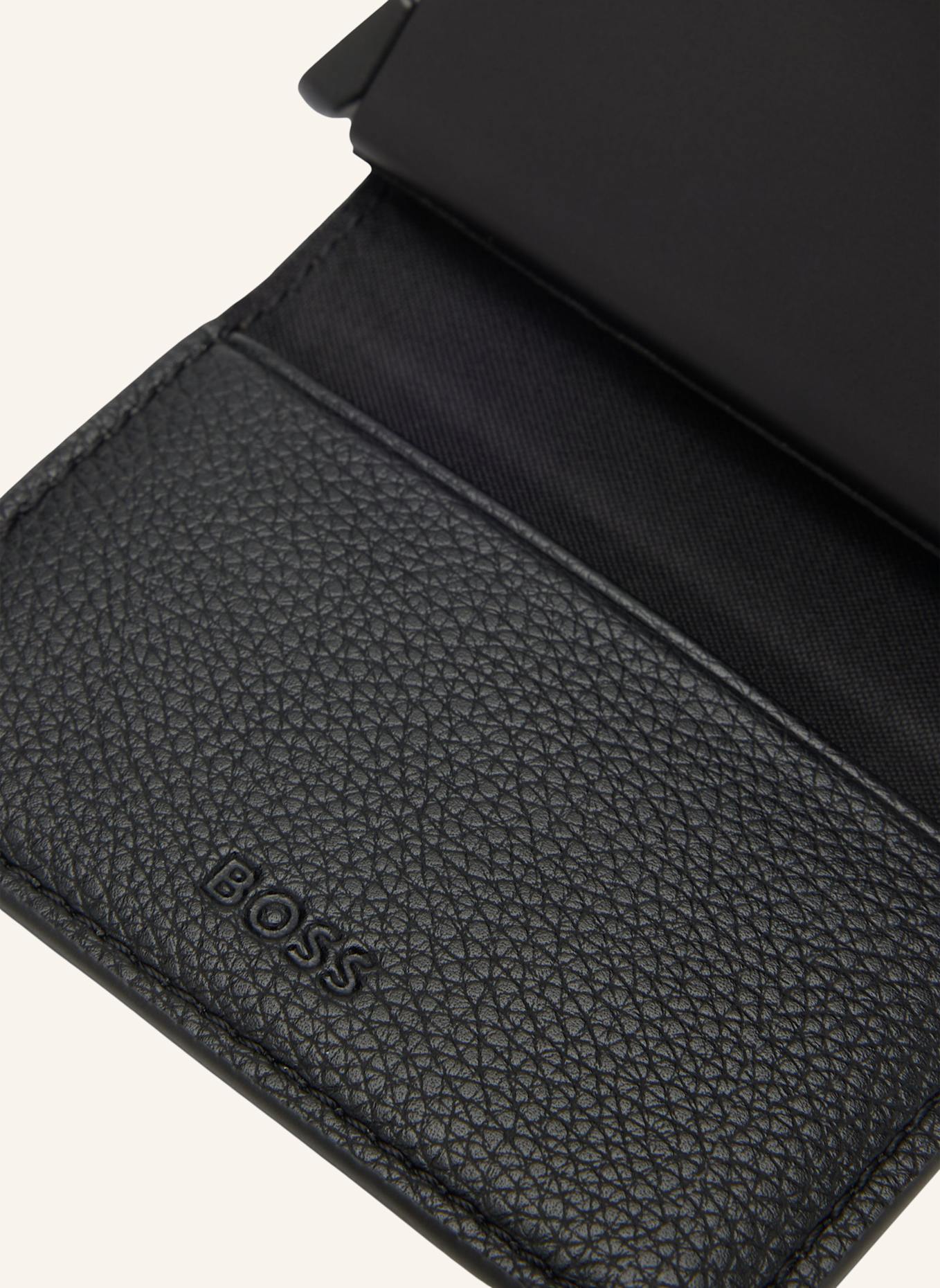 BOSS Kleine Leder-Geschenkset RAY_SECRID: SCHWARZ