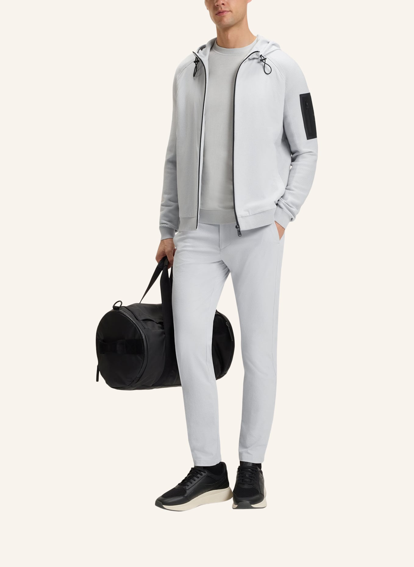 BOSS Casual Hose T_COMMUTER TSR Slim Fit: HELLGRAU