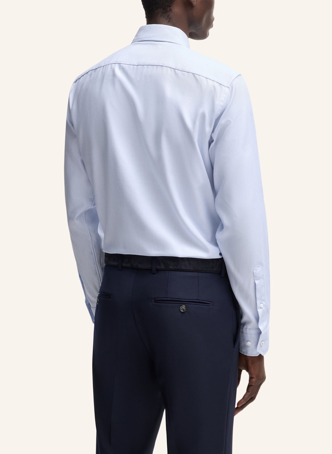 BOSS Business Hemd L-JOSH-SPREAD-C1-243 Regular Fit: BLAU