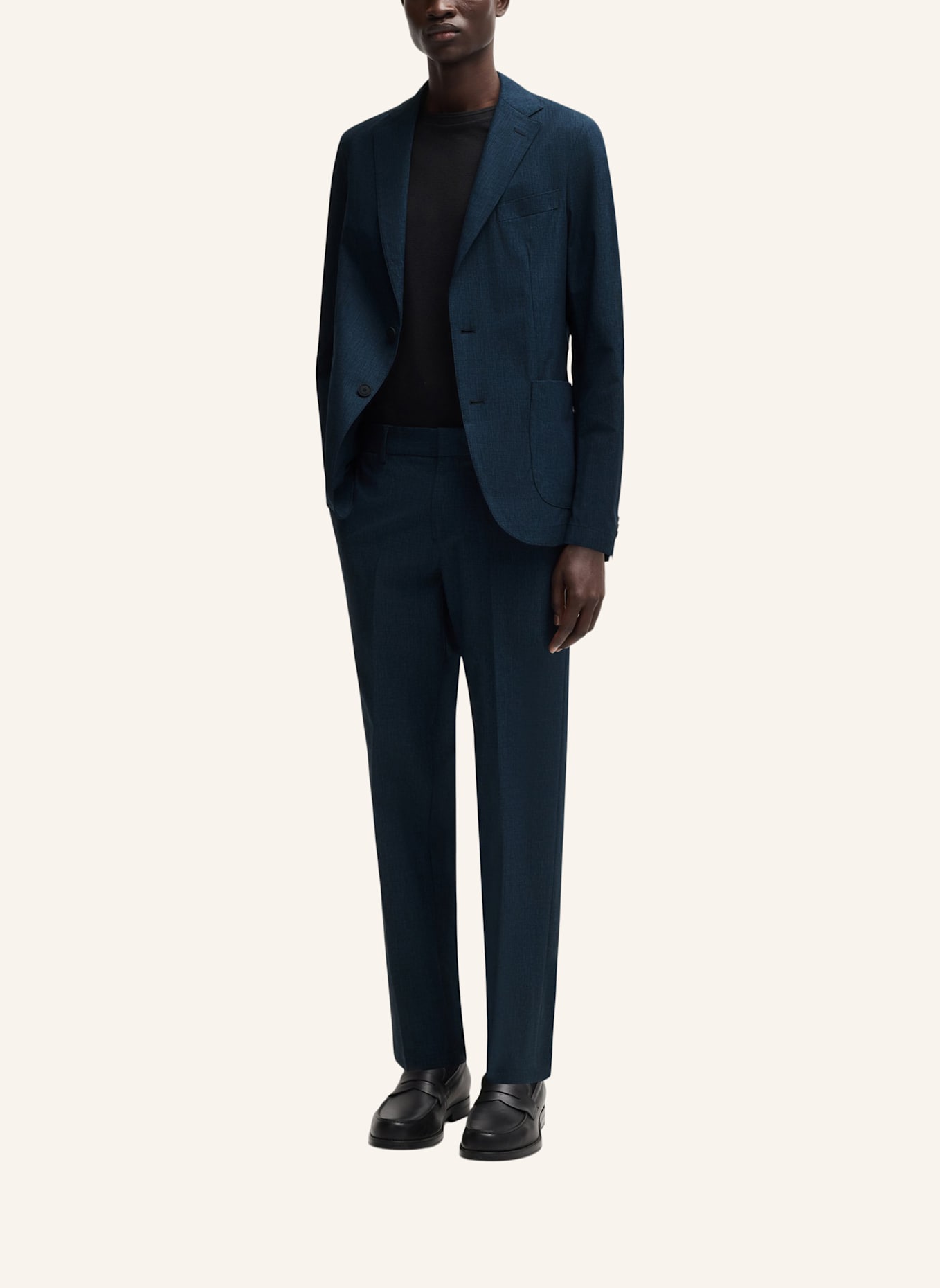 BOSS Business Hose P-GENIUS-CW-WGPK252F Slim Fit: DUNKELBLAU