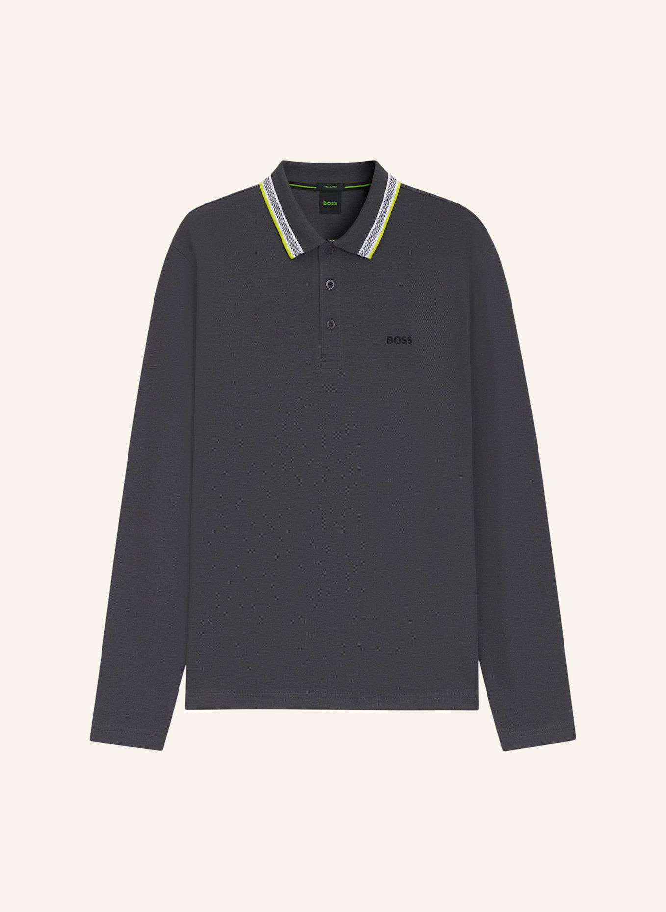 BOSS Piqué-Poloshirt PLISY Regular Fit: DUNKELGRAU