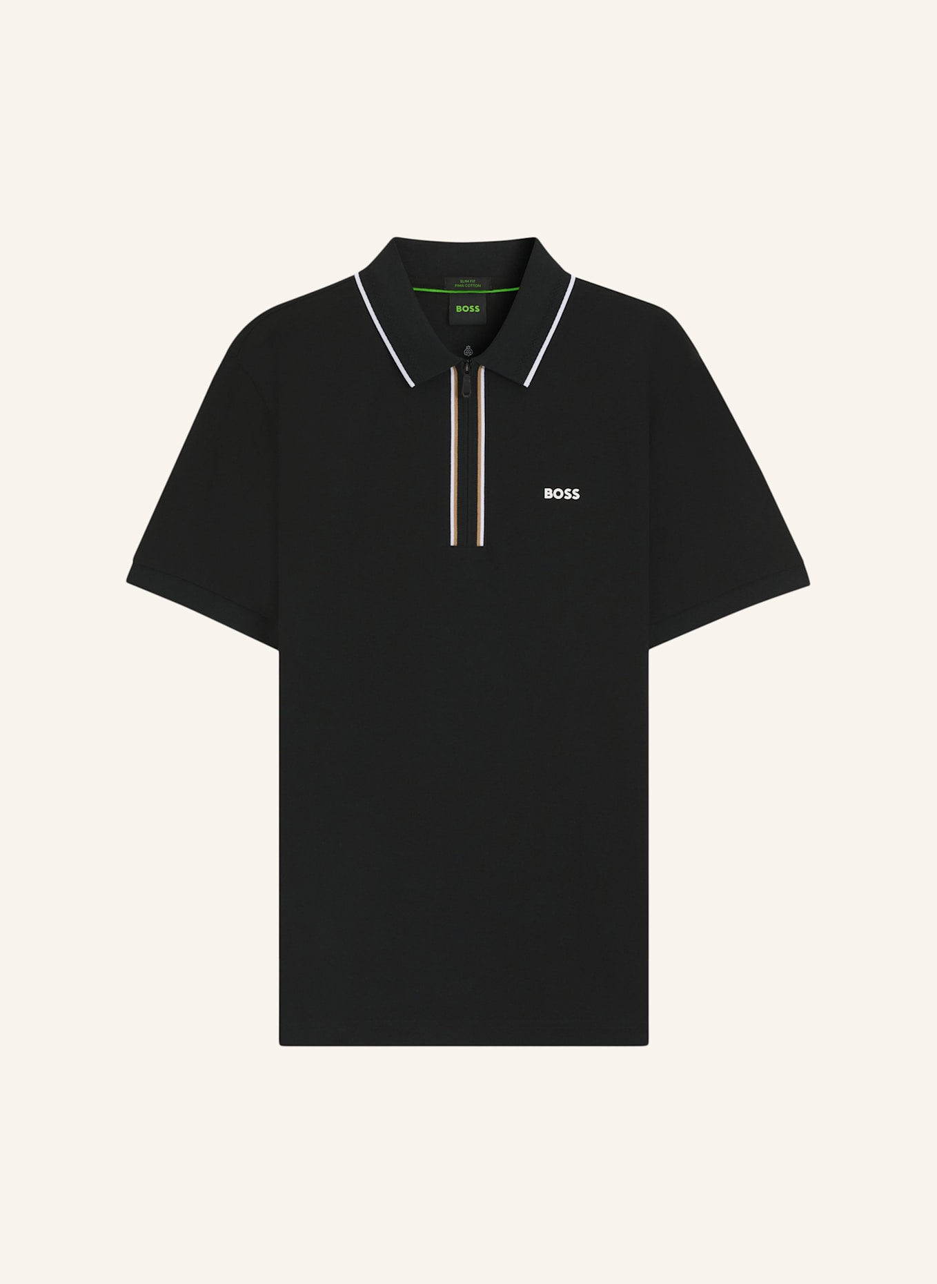 BOSS Poloshirt PHILIX GOC Slim Fit: SCHWARZ