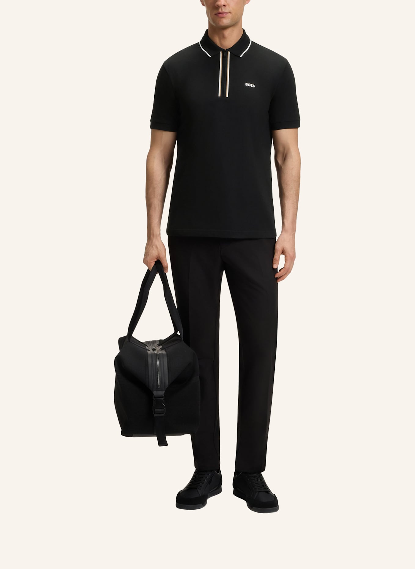 BOSS Poloshirt PHILIX GOC Slim Fit: SCHWARZ