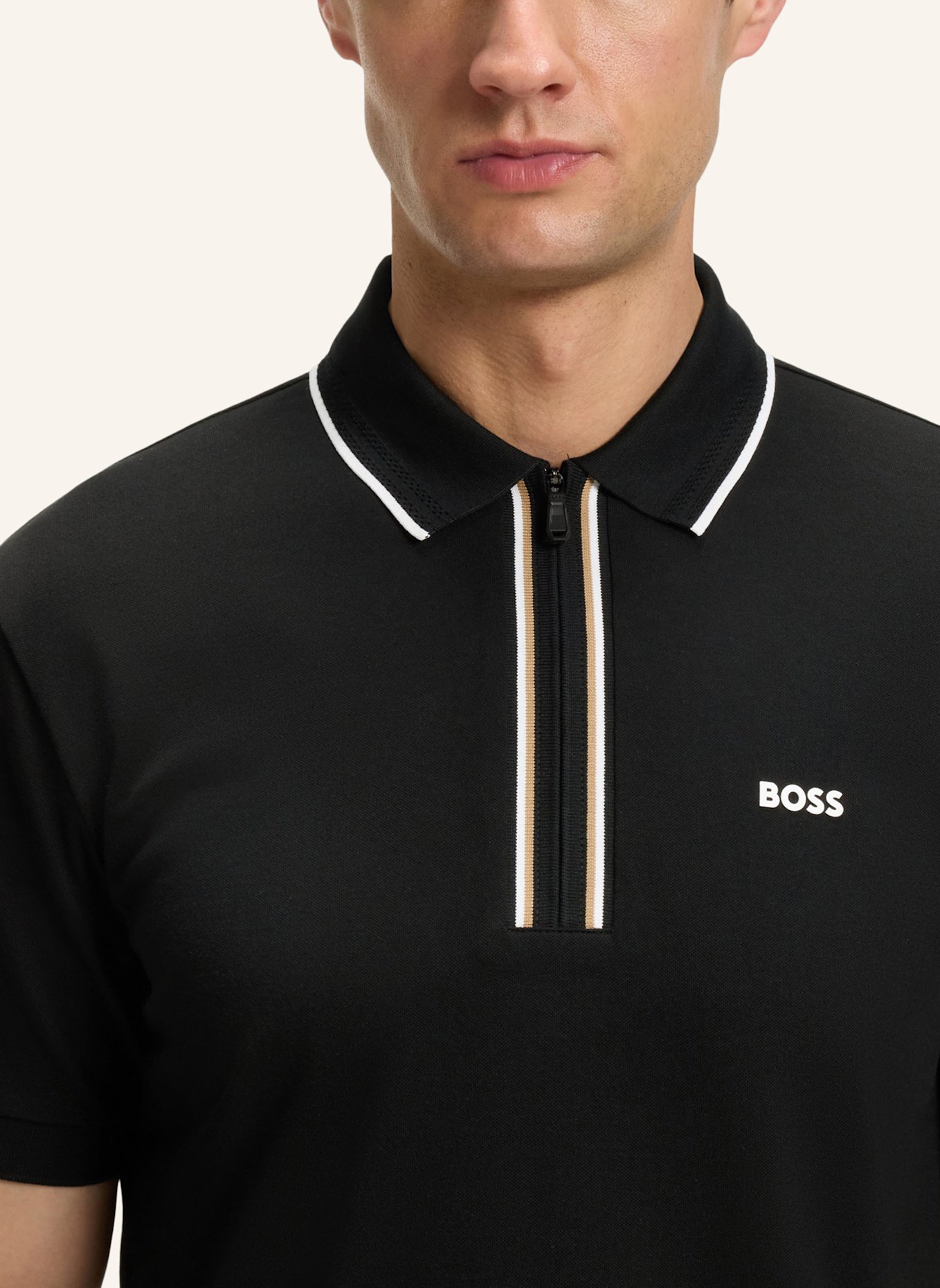 BOSS Poloshirt PHILIX GOC Slim Fit: SCHWARZ