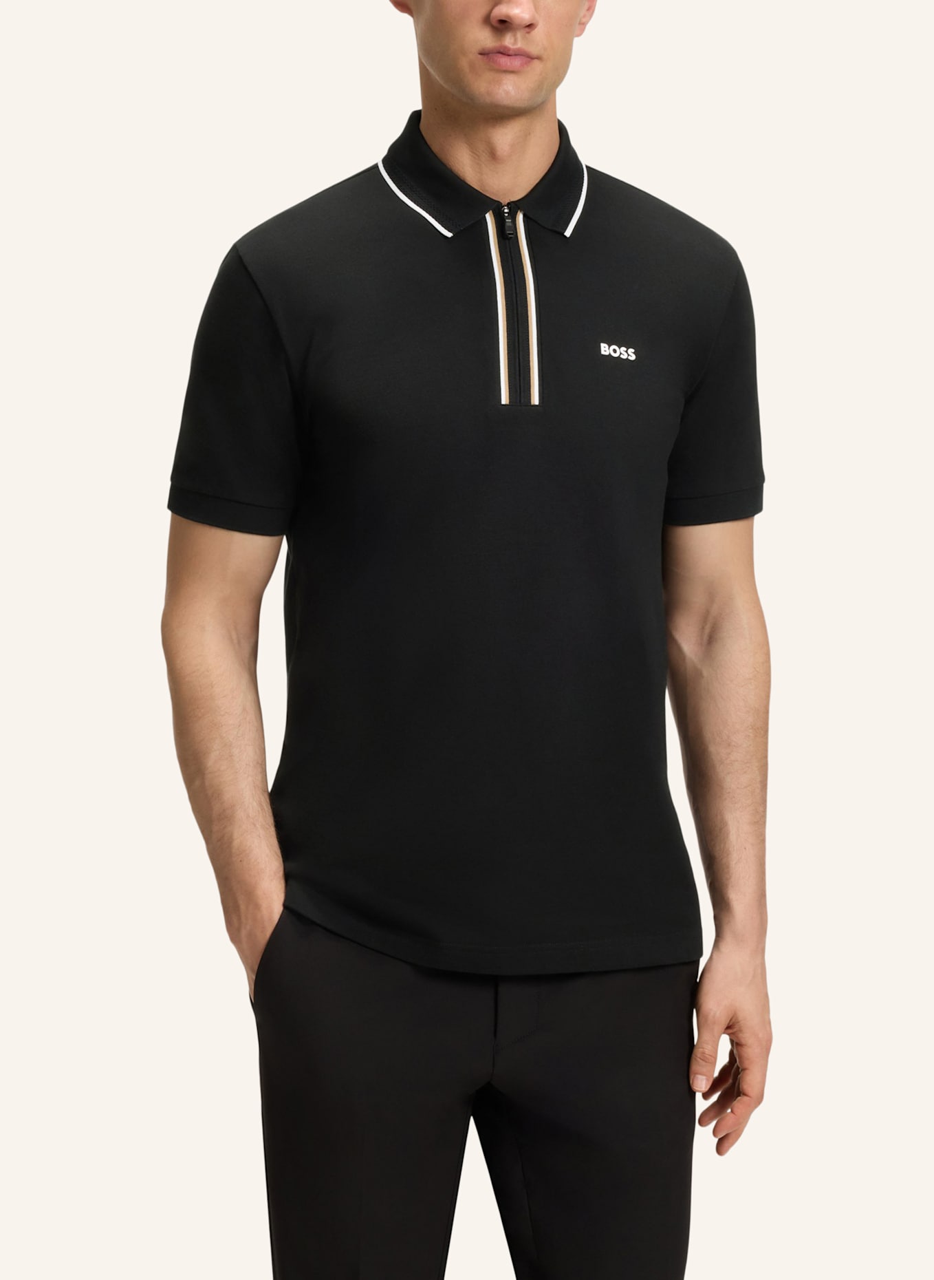 BOSS Poloshirt PHILIX GOC Slim Fit: SCHWARZ