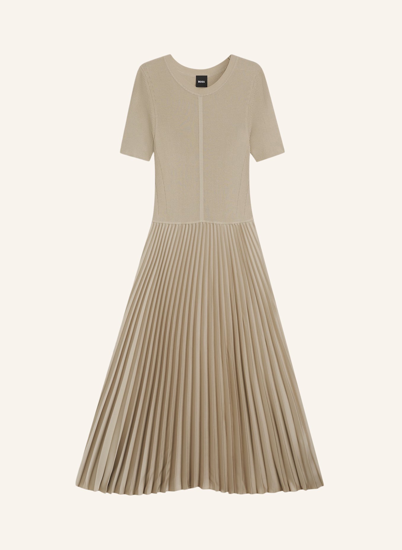 BOSS Gestricktes Kleid FADRIDI: BEIGE