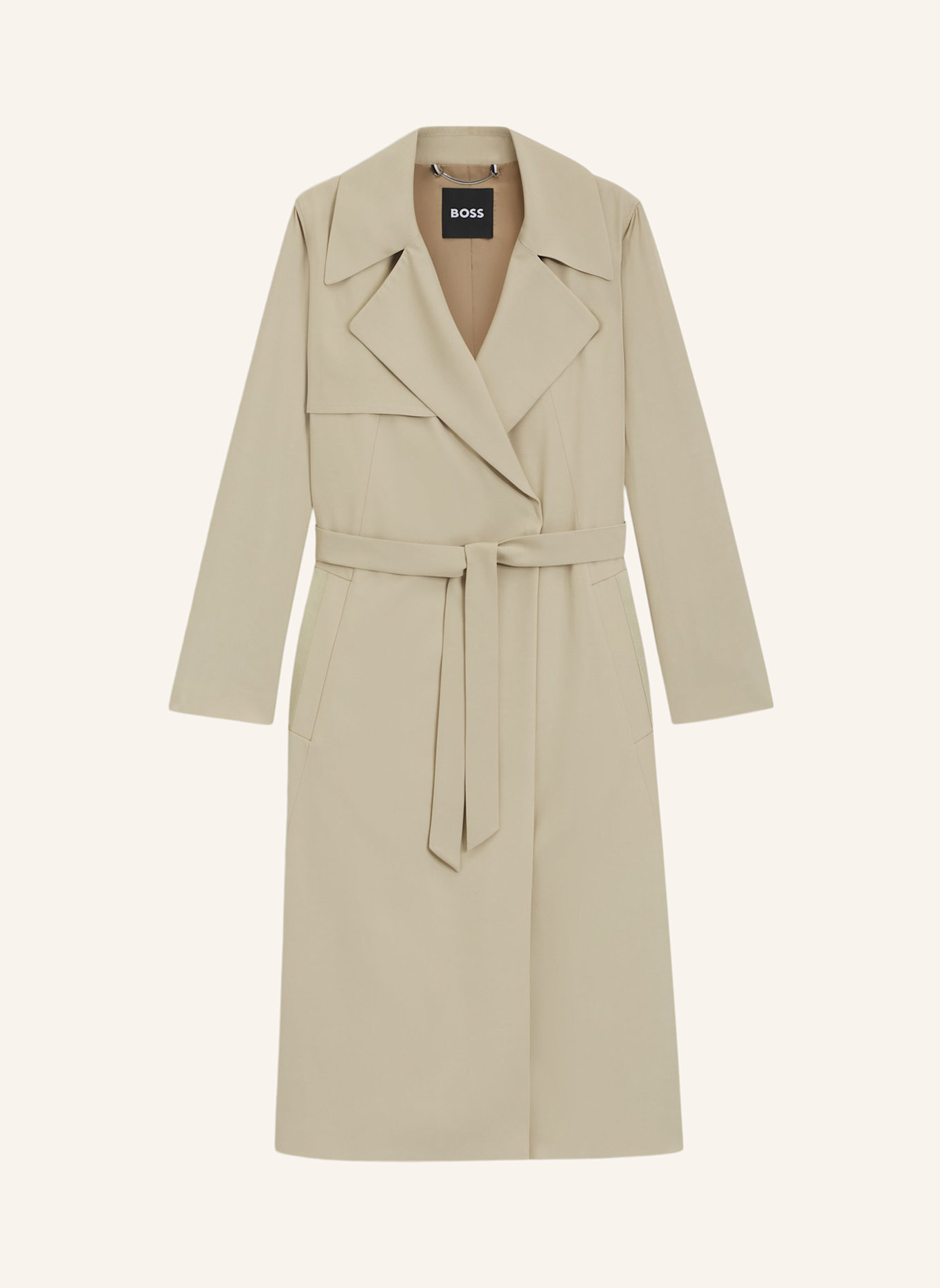 BOSS Klassischer Mantel CALISSYA Regular Fit: BEIGE