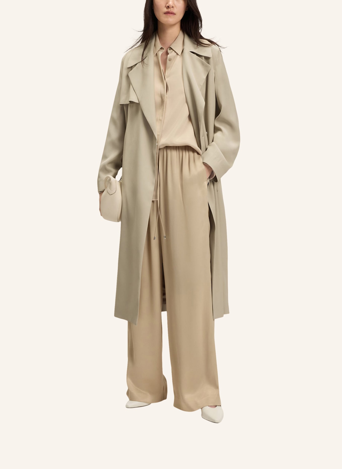 BOSS Klassischer Mantel CALISSYA Regular Fit: BEIGE