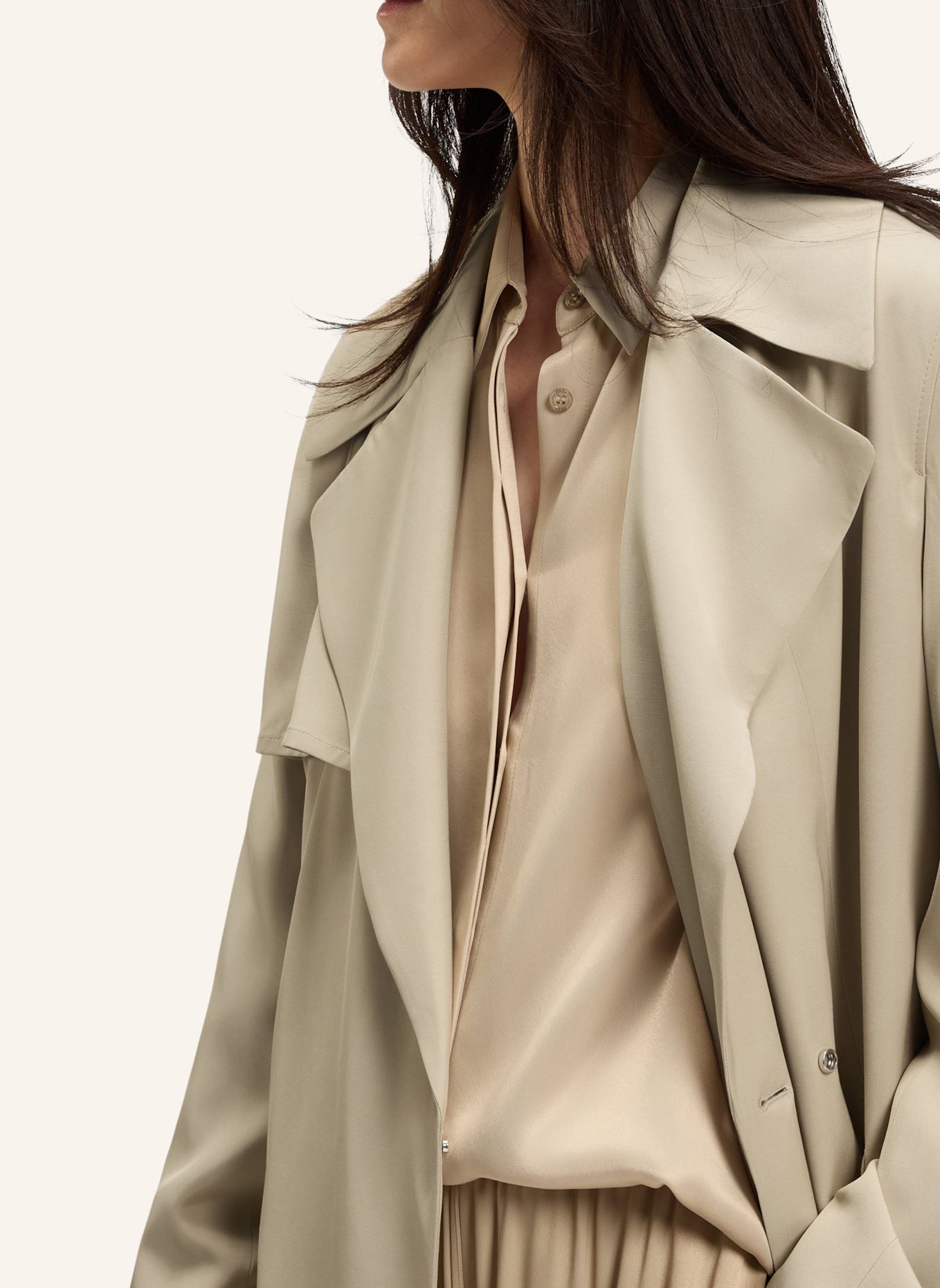 BOSS Klassischer Mantel CALISSYA Regular Fit: BEIGE