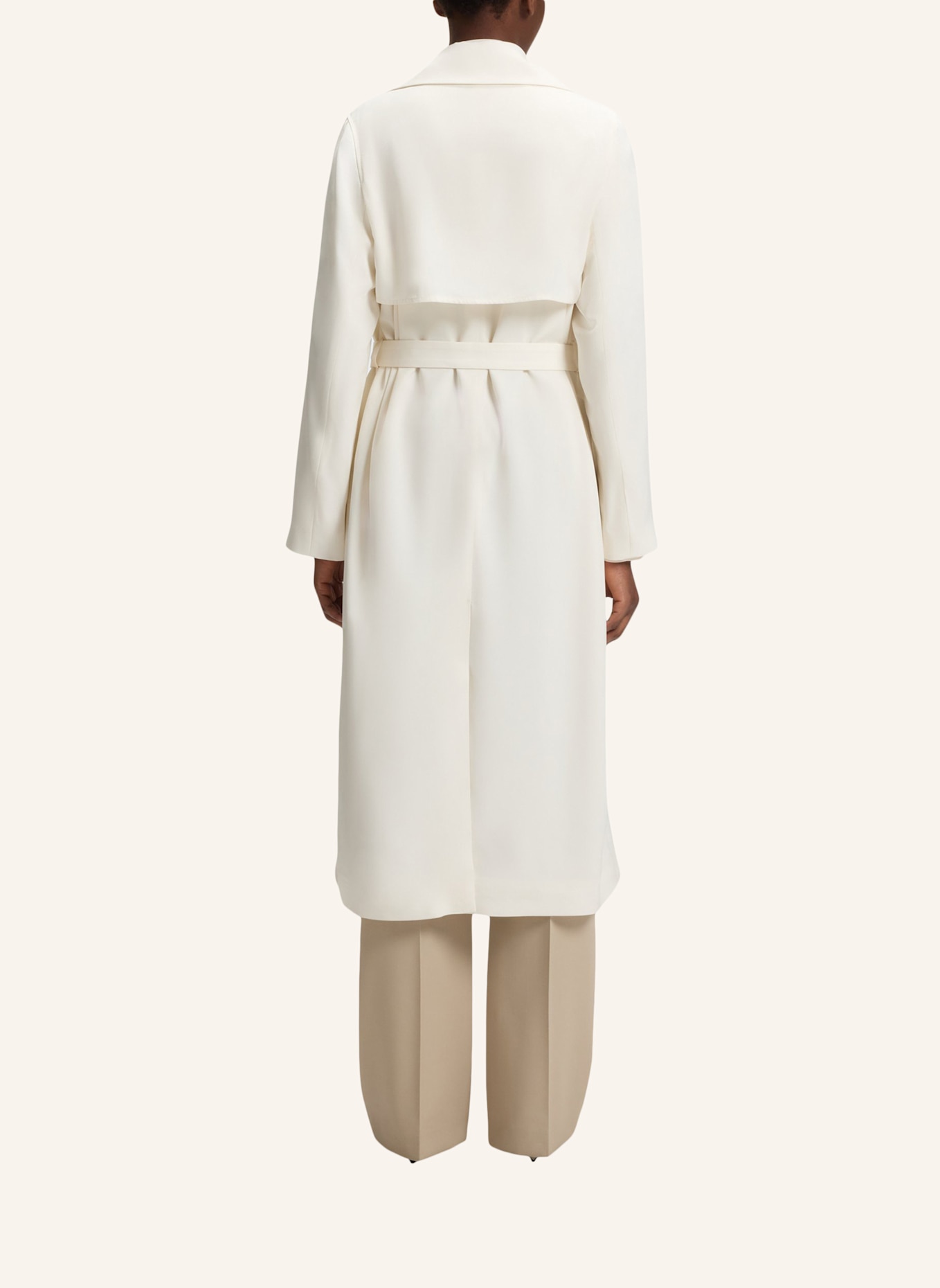 BOSS Klassischer Mantel CALISSYA Regular Fit: WEISS