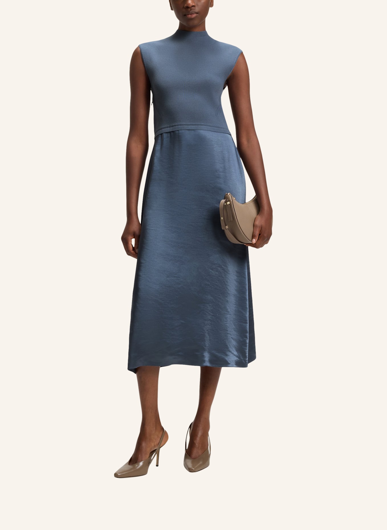 BOSS Gestricktes Kleid FERDOLINI Regular Fit: BLAU