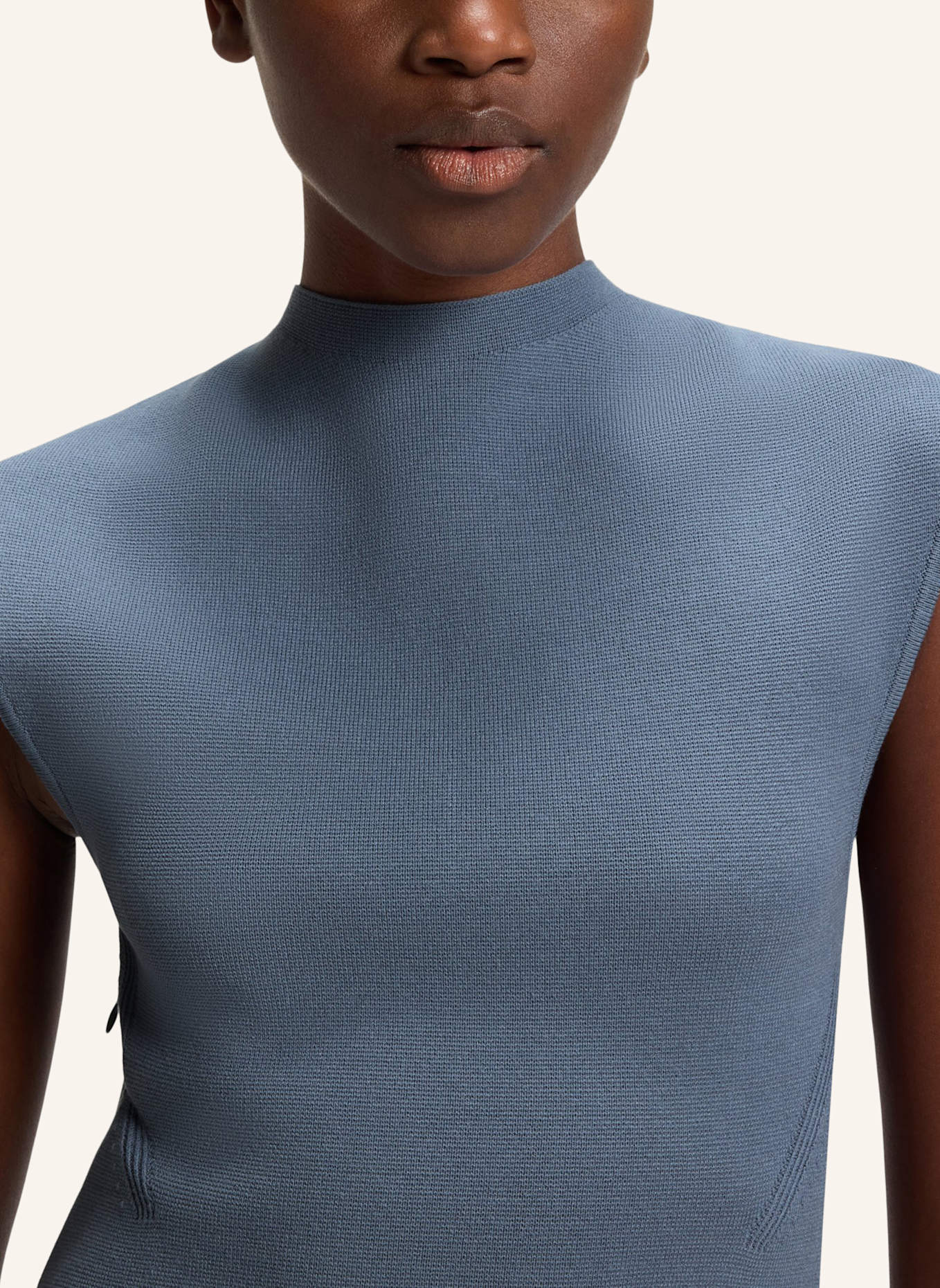 BOSS Gestricktes Kleid FERDOLINI Regular Fit: BLAU