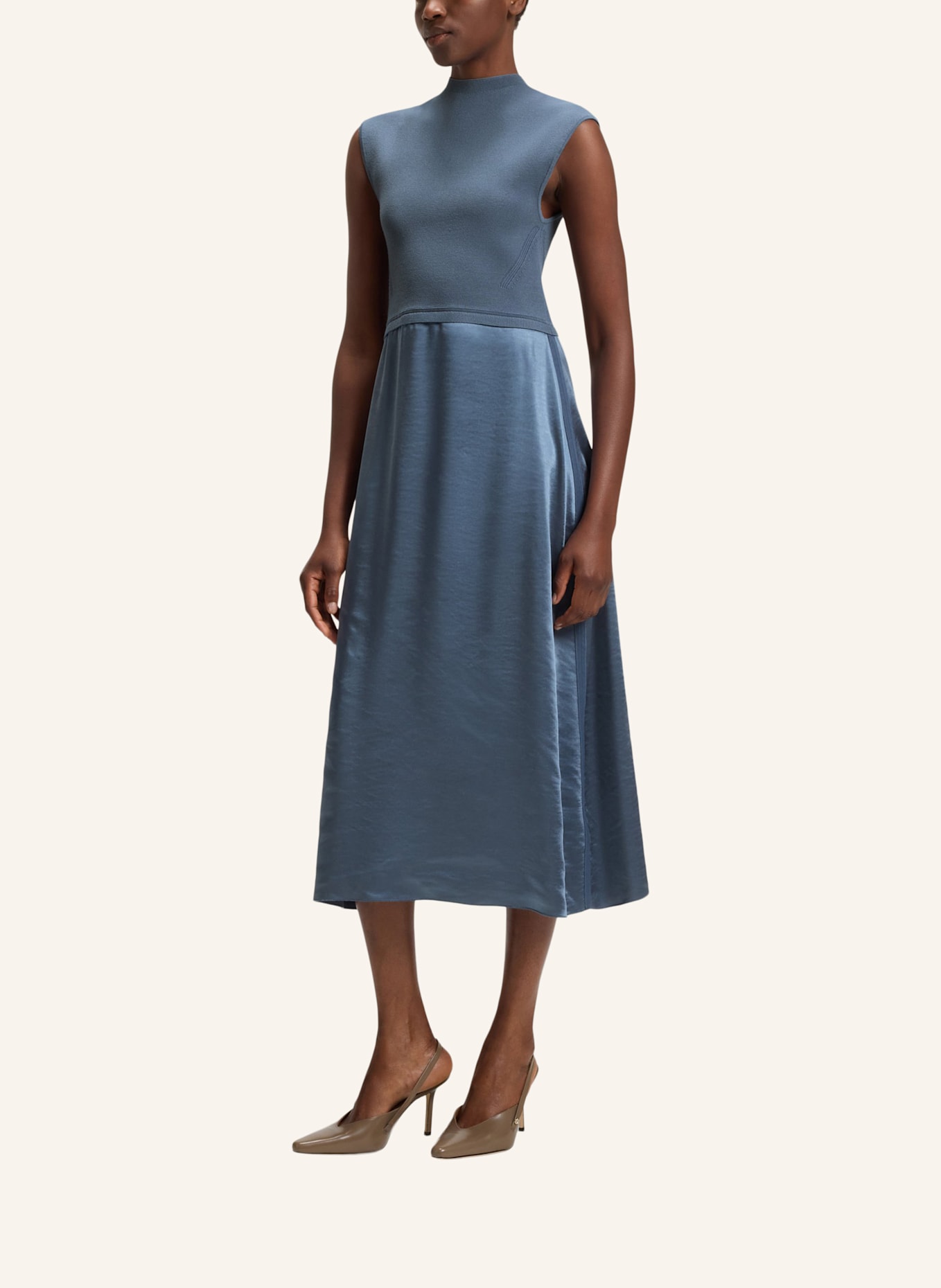 BOSS Gestricktes Kleid FERDOLINI Regular Fit: BLAU