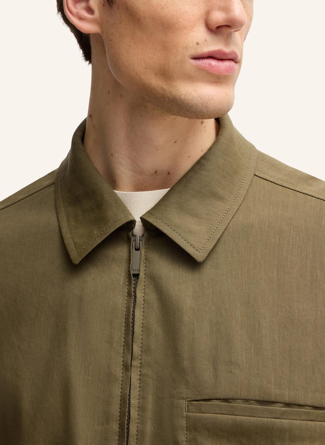 BOSS Blazer P-CARPER-ZIP-WG-252 Relaxed Fit: DUNKELGRÜN