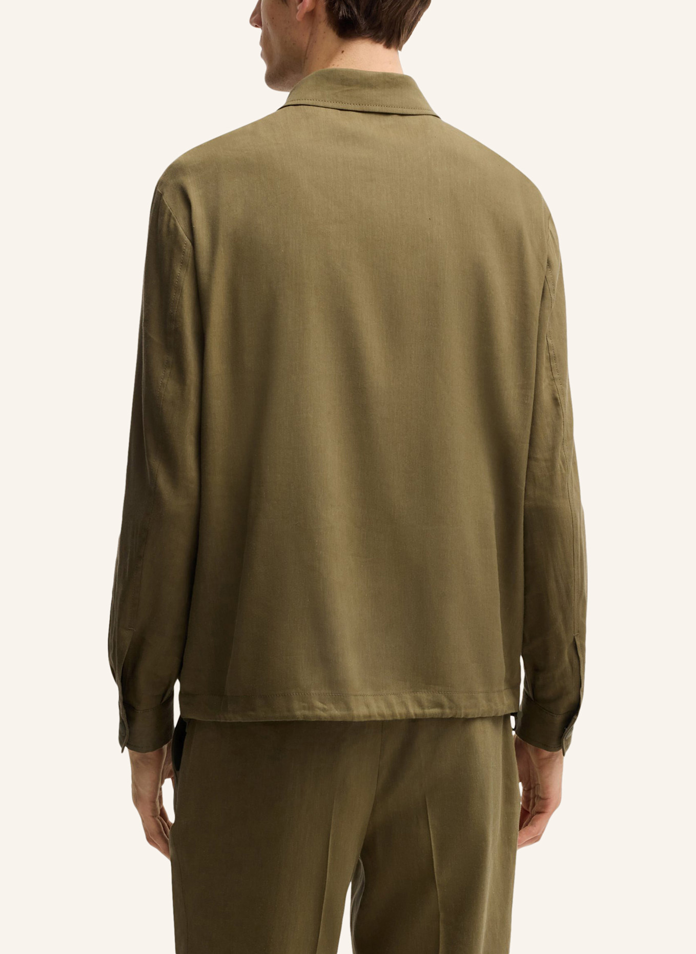 BOSS Blazer P-CARPER-ZIP-WG-252 Relaxed Fit: DUNKELGRÜN