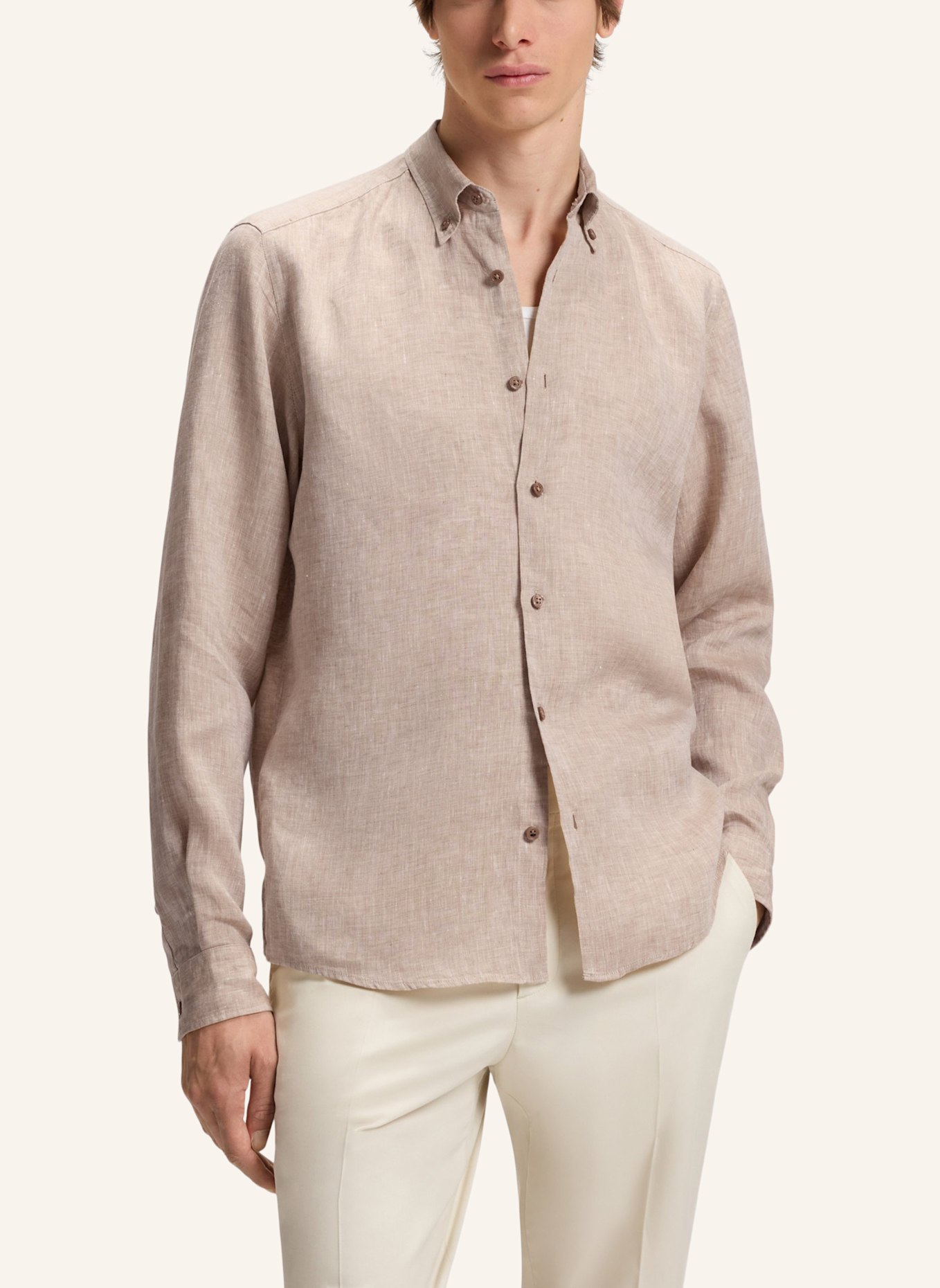 BOSS Casual Hemd C-LIAM-S-BD-C1-243 Regular Fit: BEIGE