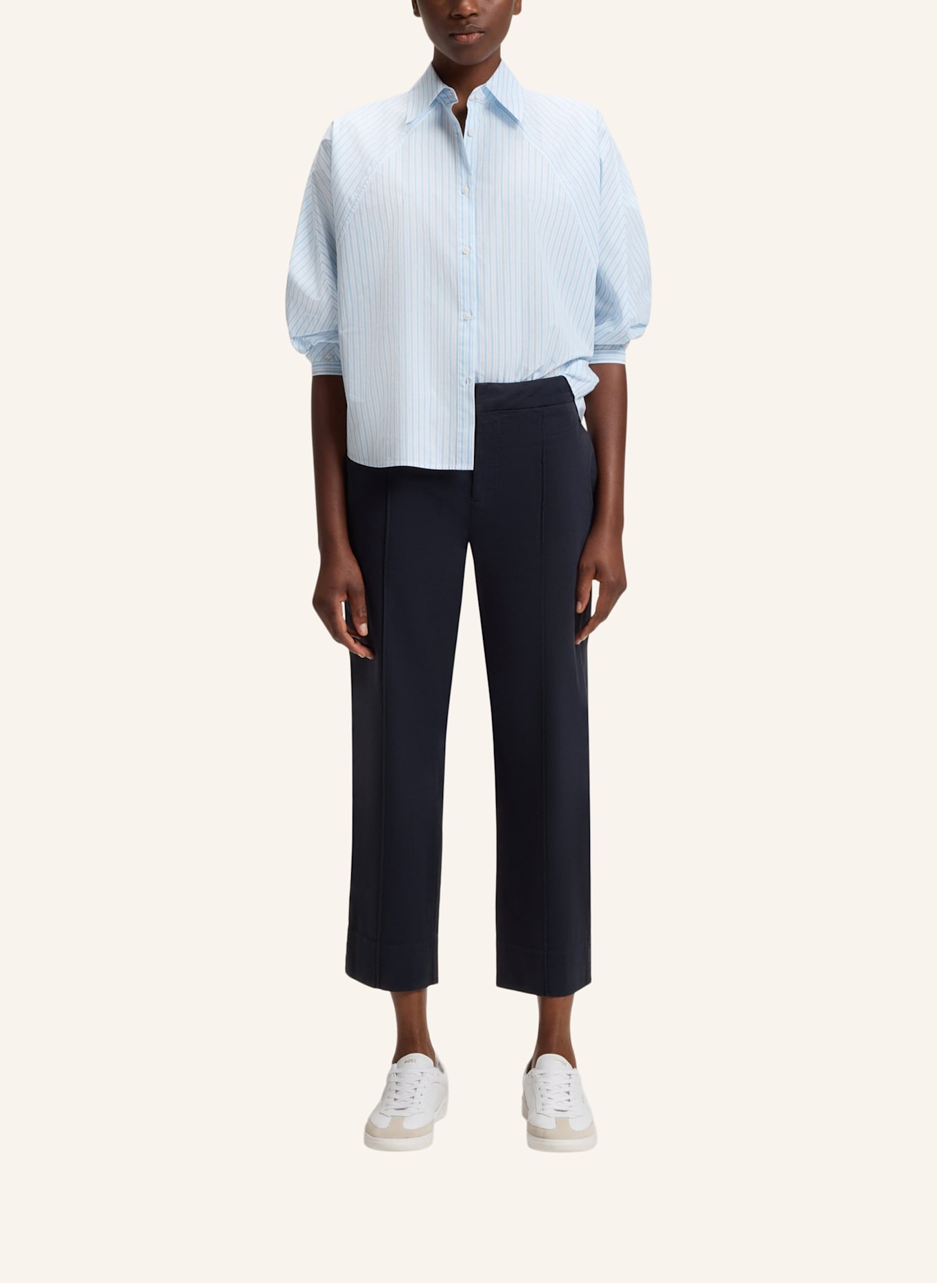 BOSS Casual Hose C_TERESITA1-D Regular Fit: DUNKELBLAU