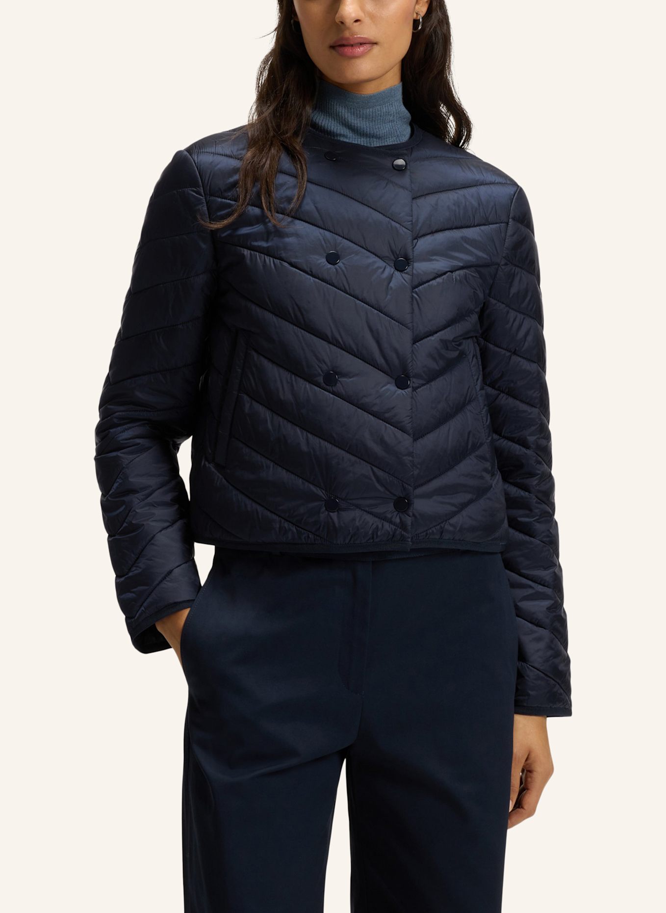 BOSS Casual Jacke PRANELLA Regular Fit: DUNKELBLAU