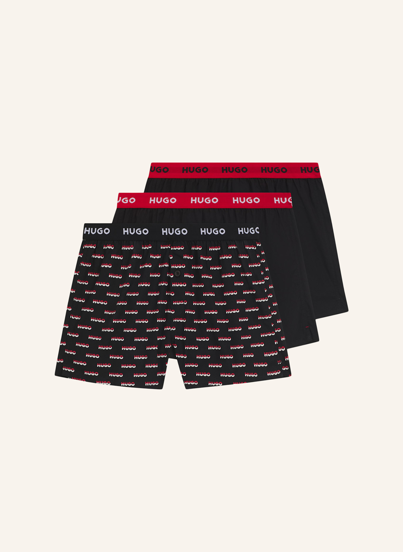 HUGO Boxershort WOVEN BOXER TRIPLET: WEISS