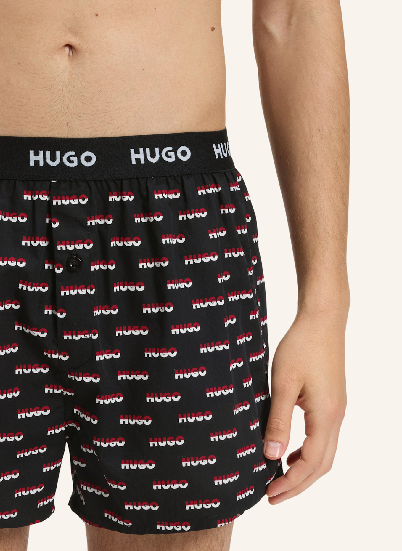 HUGO Boxershort WOVEN BOXER TRIPLET: WEISS