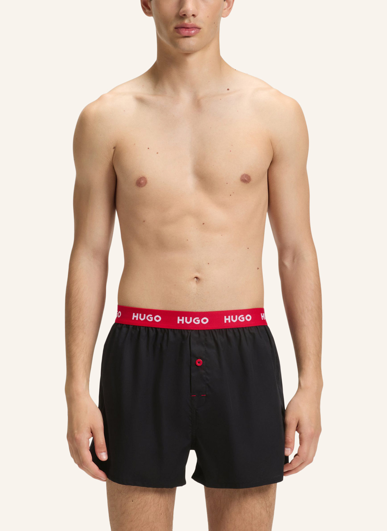 HUGO Boxershort WOVEN BOXER TRIPLET: WEISS