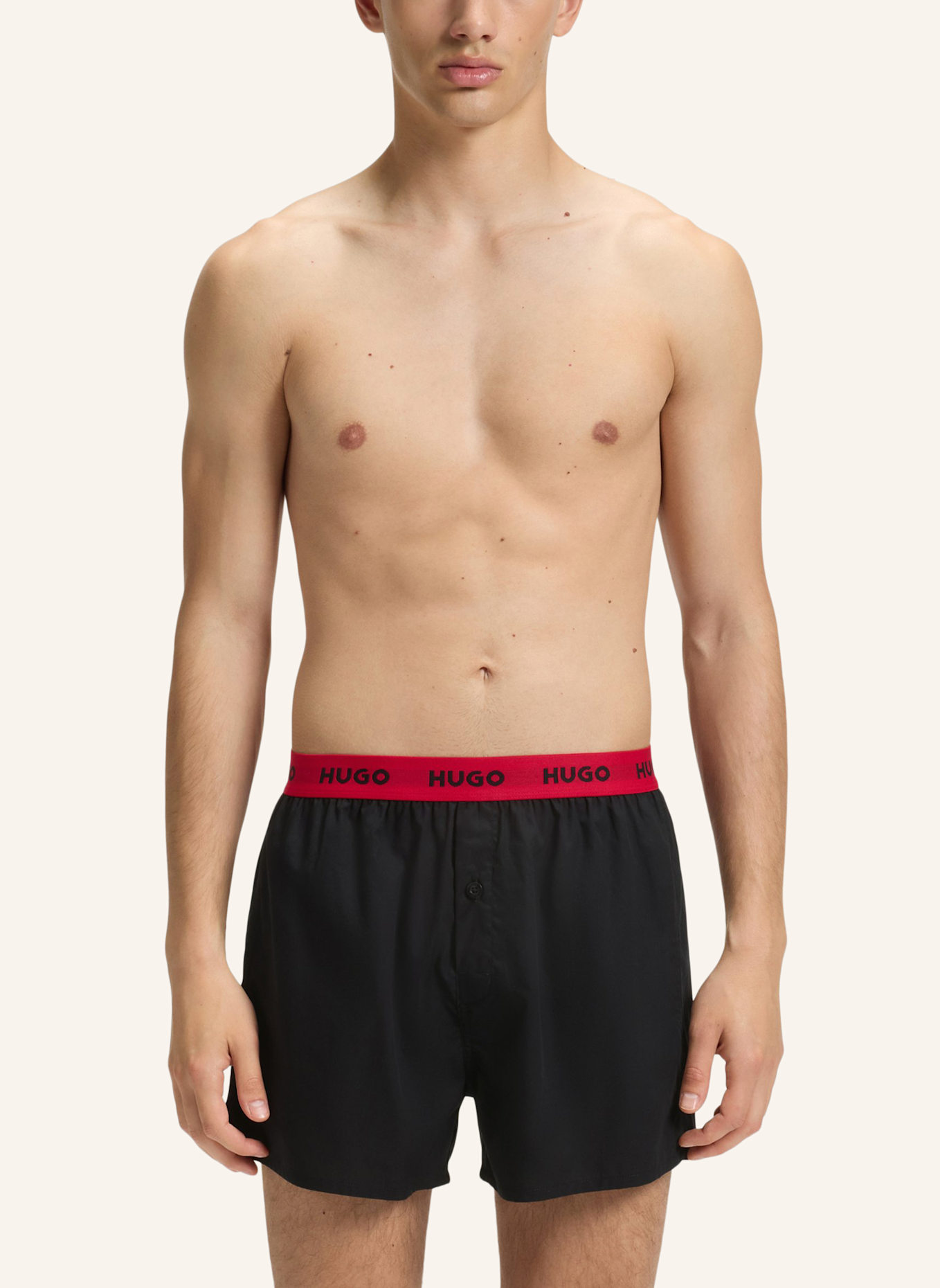 HUGO Boxershort WOVEN BOXER TRIPLET: WEISS