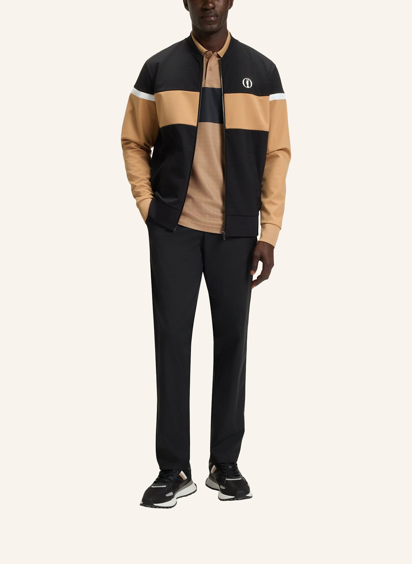 BOSS Sweatshirt SOFTSHEL THE OPEN25 Regular Fit: SCHWARZ