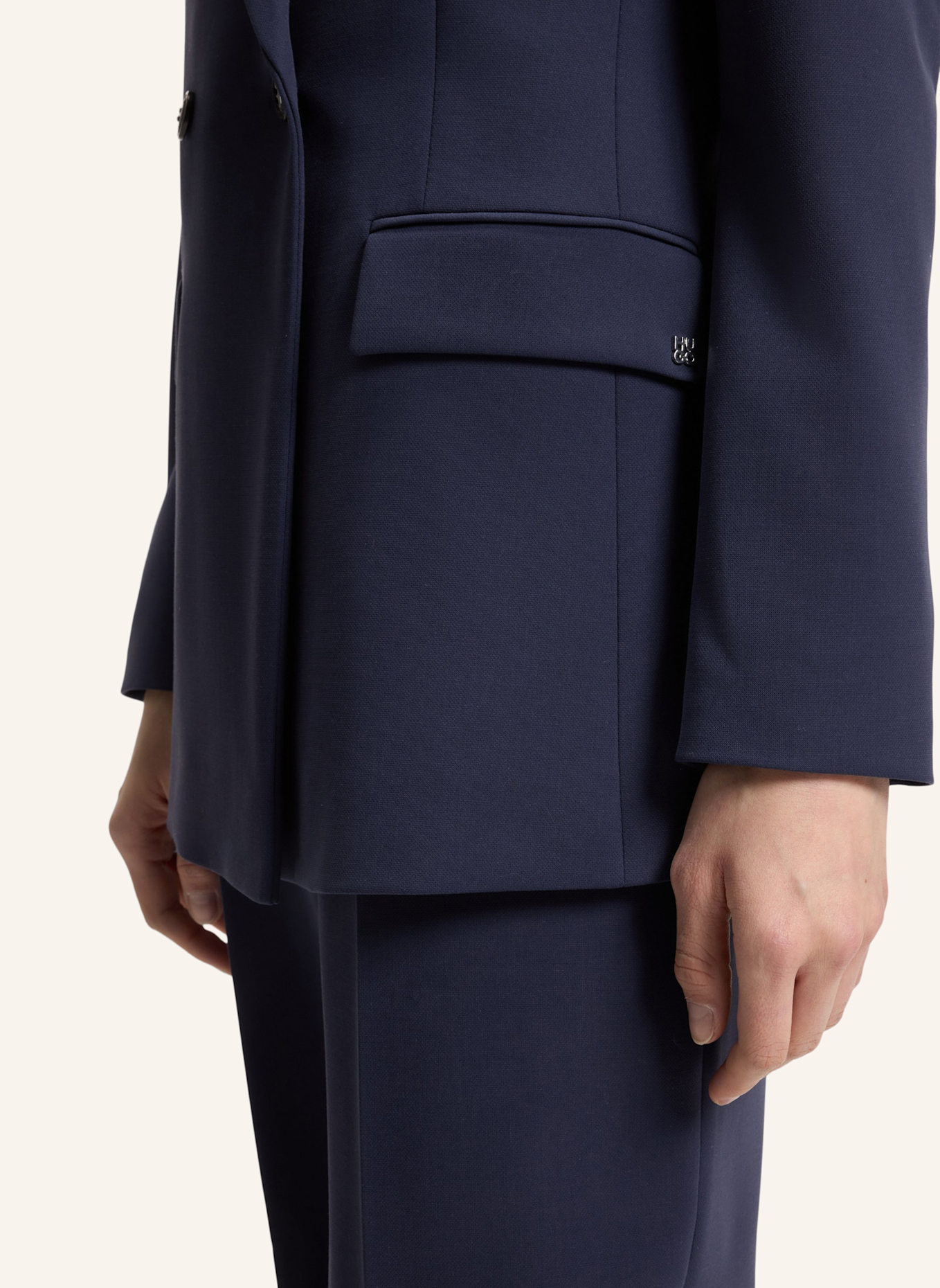 HUGO Blazer AMILEA Relaxed Fit: DUNKELBLAU