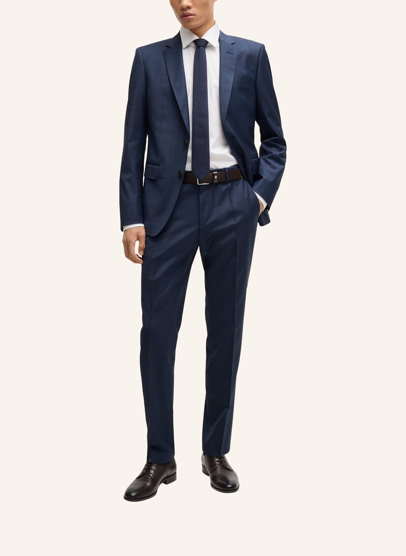 BOSS Business Anzug H-HUGE-2PCS-224 Slim Fit: HELLBLAU