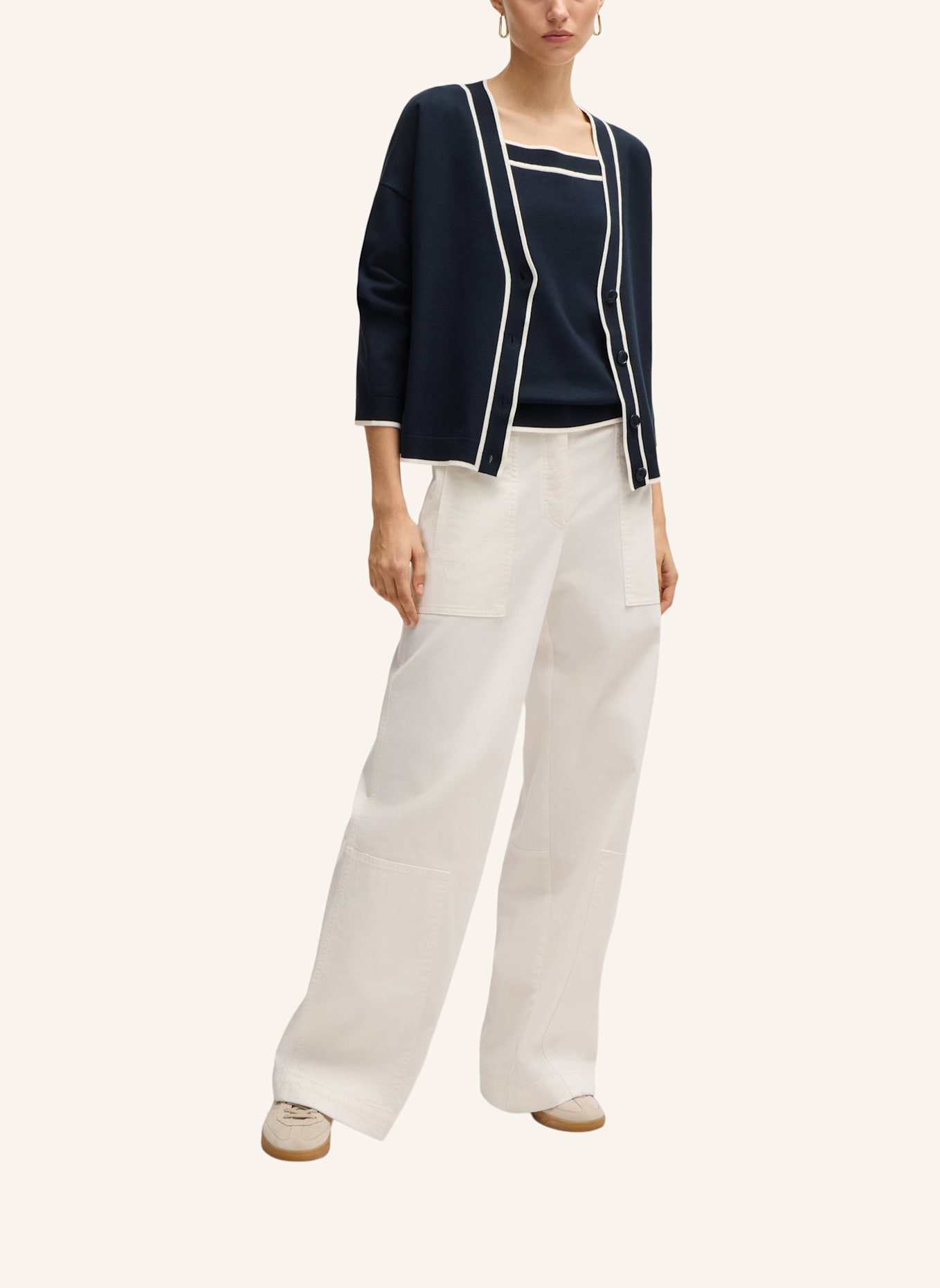 BOSS Casual Top FLIMI: DUNKELBLAU