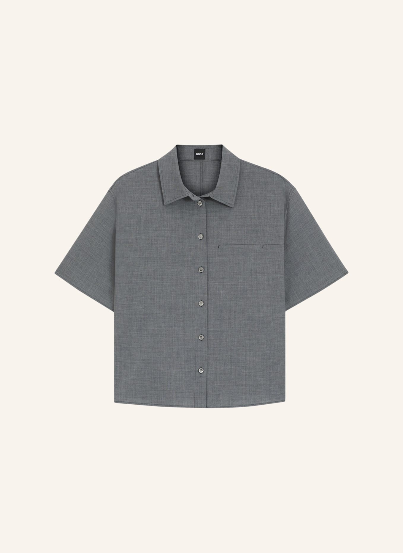 BOSS Business Bluse BULERA Regular Fit: DUNKELGRAU