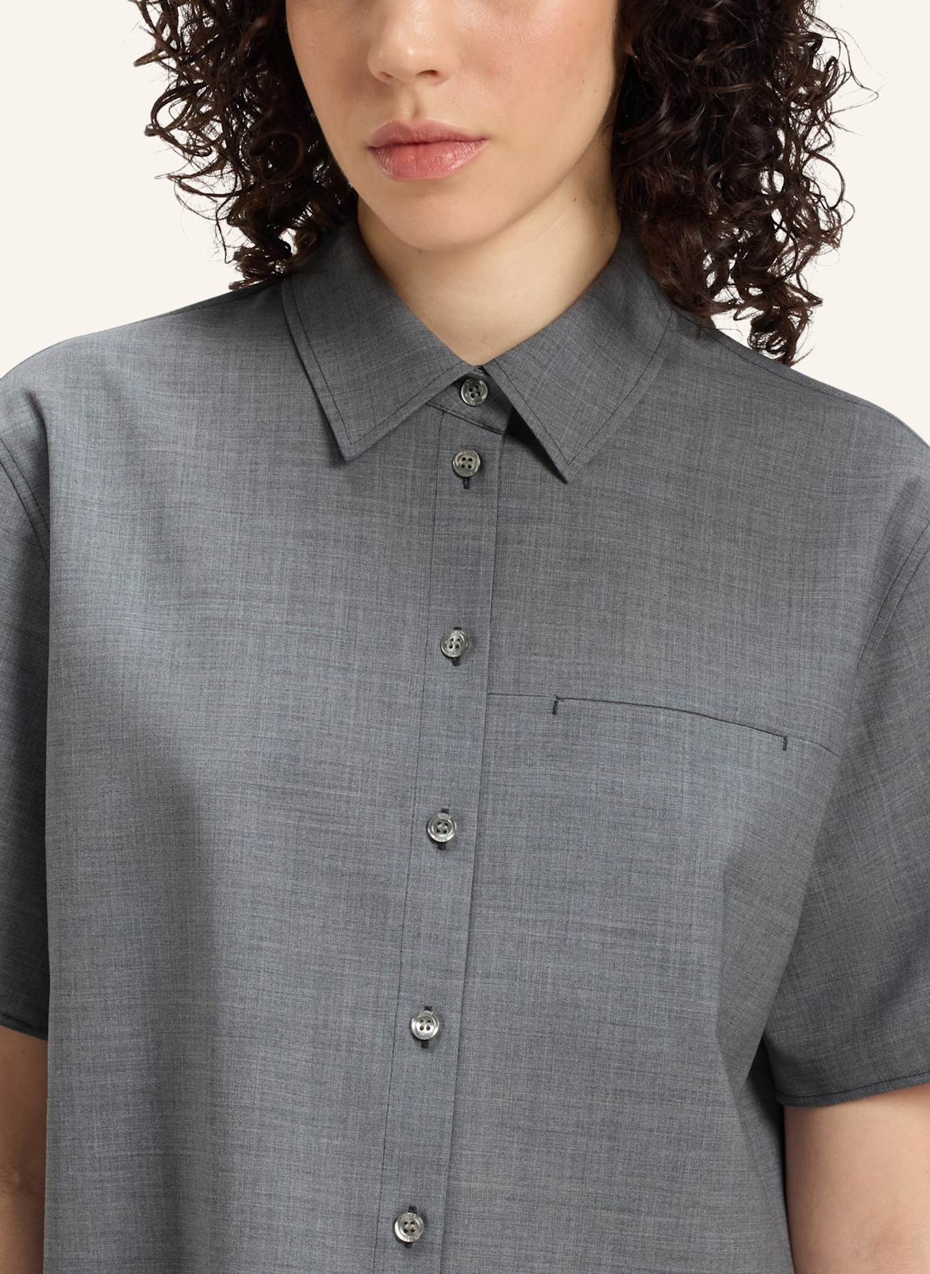 BOSS Business Bluse BULERA Regular Fit: DUNKELGRAU