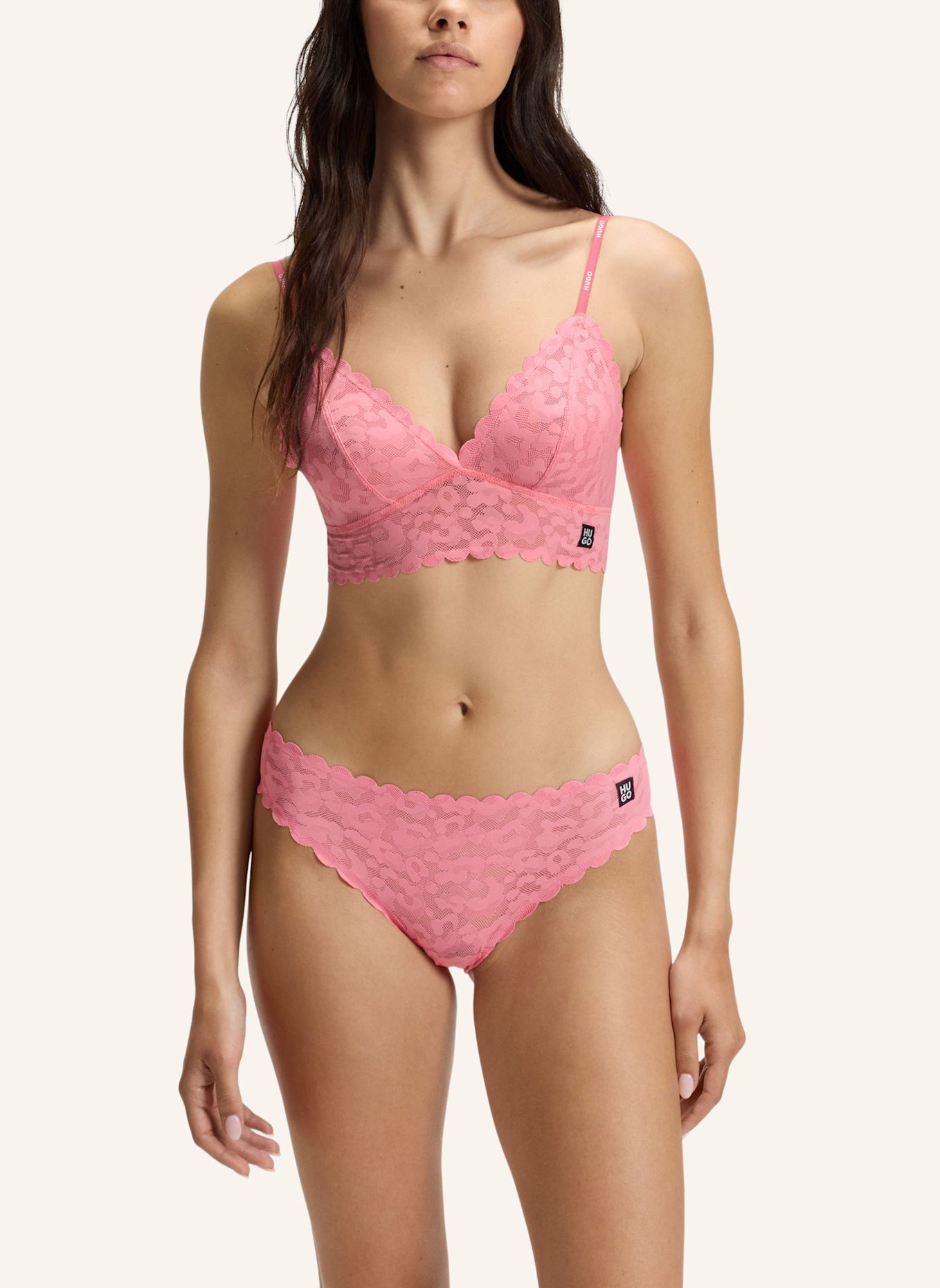 HUGO Bh TRIANGLE LEO LACE: HELLROT