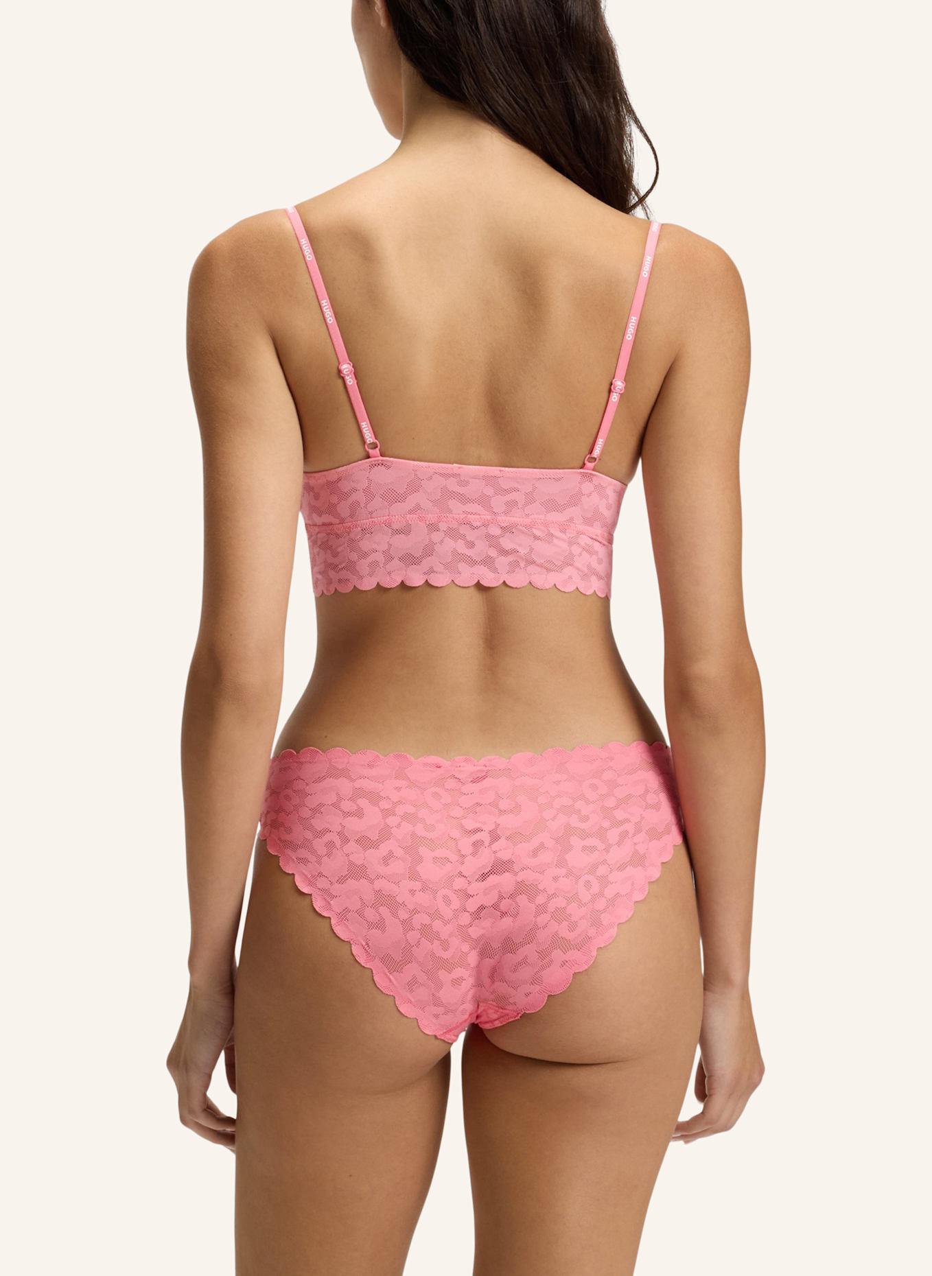 HUGO Bh TRIANGLE LEO LACE: HELLROT