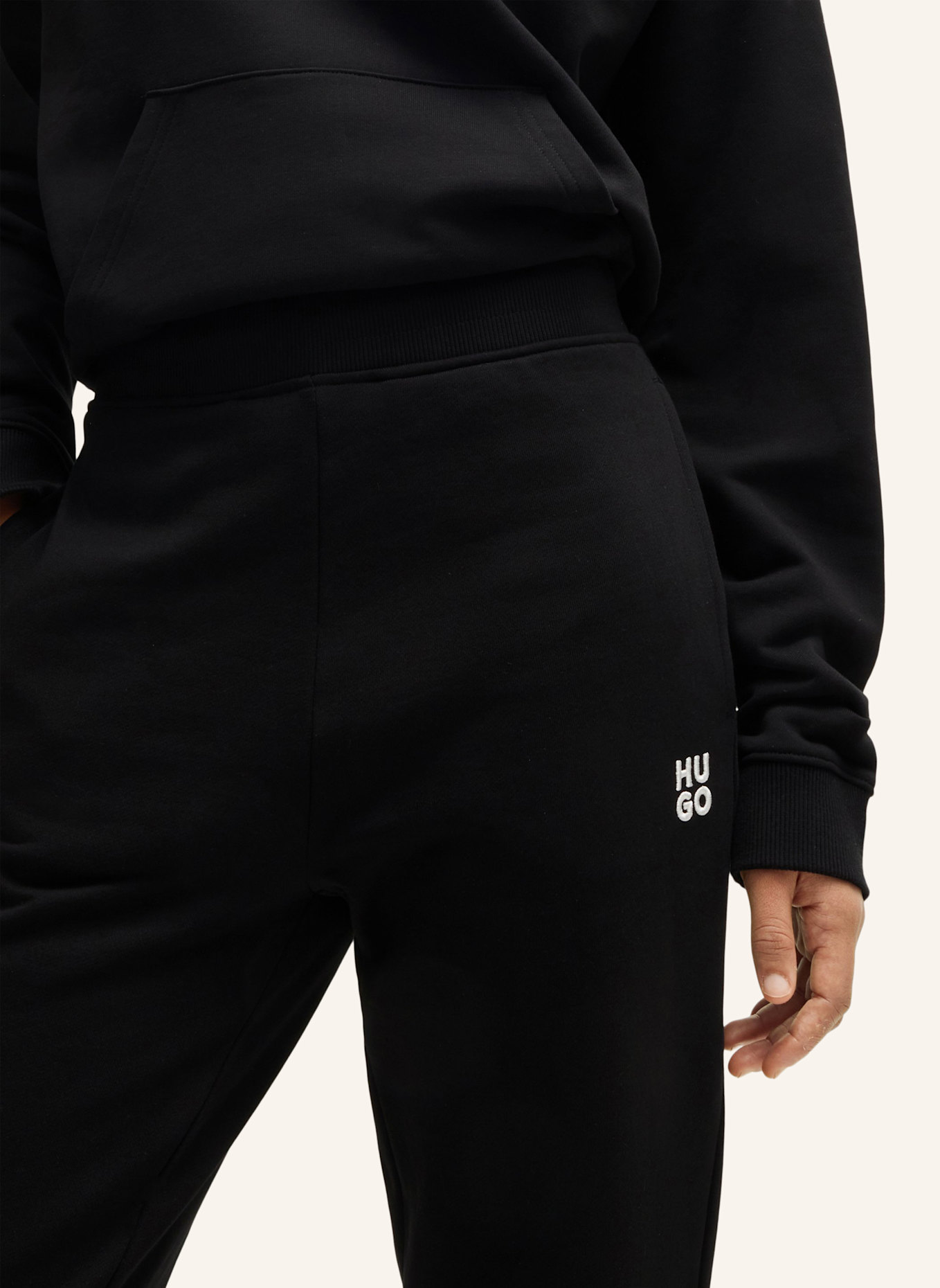 HUGO Casual Hose NELFINIA Regular Fit: SCHWARZ