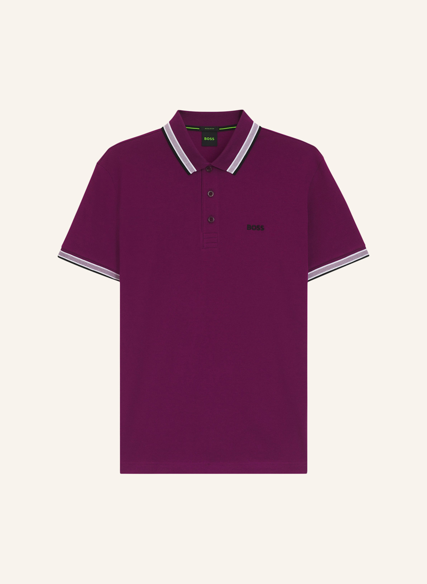 BOSS Piqué-Poloshirt PADDY CURVED Regular Fit: PINK