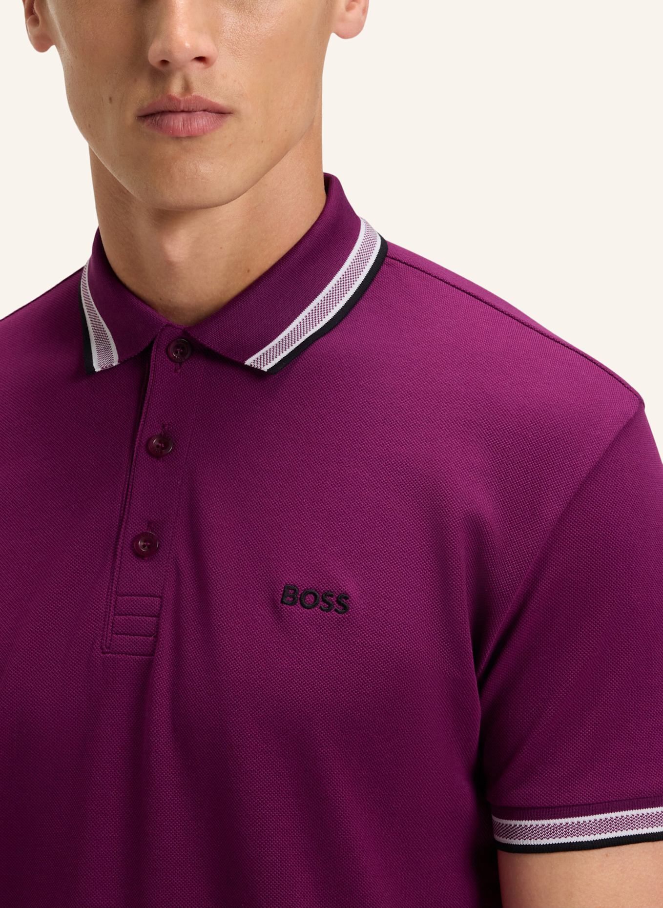BOSS Piqué-Poloshirt PADDY CURVED Regular Fit: PINK