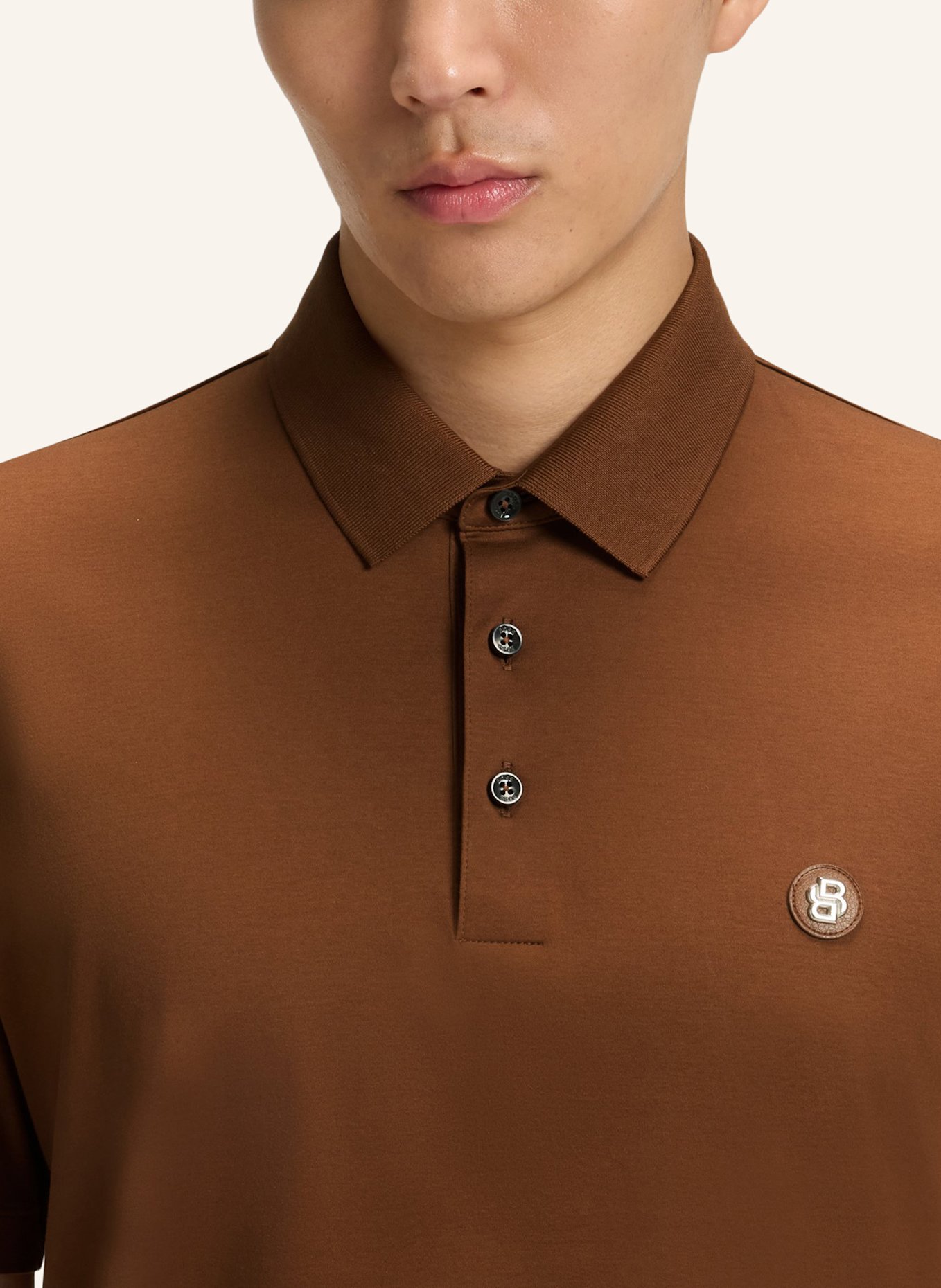 BOSS Jersey-Poloshirt PARRIS: BRAUN